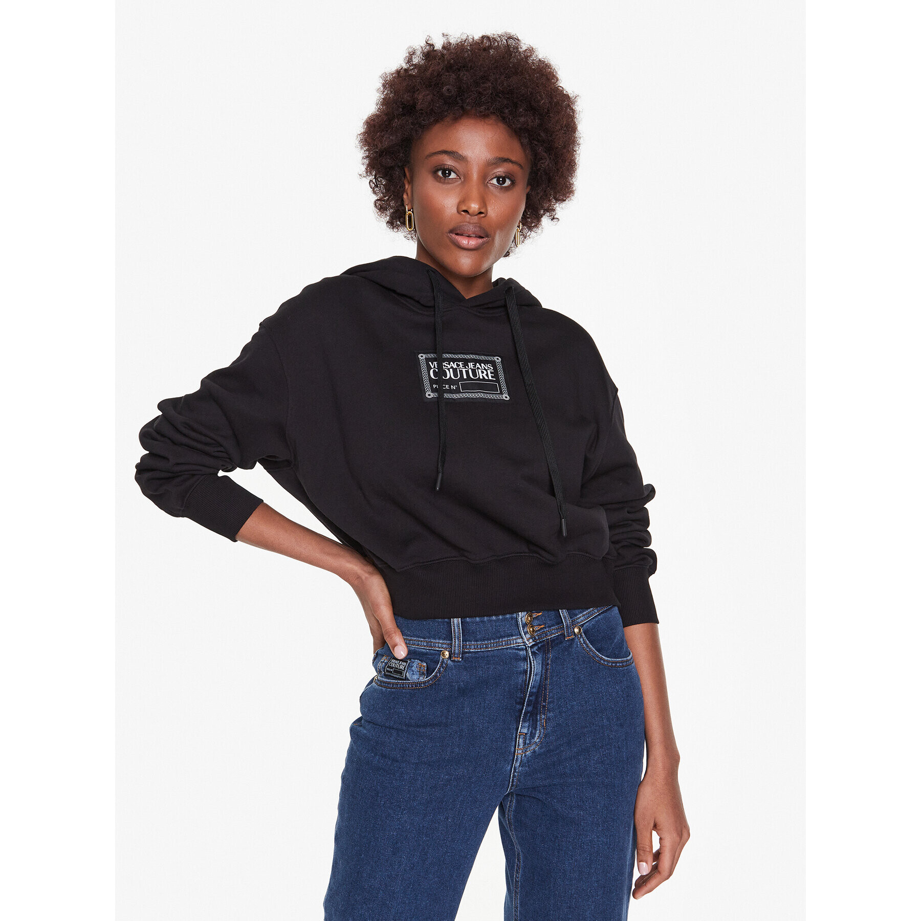 Versace Jeans Couture Суитшърт 73HAIT03vv Черен Regular Fit - Pepit.bg
