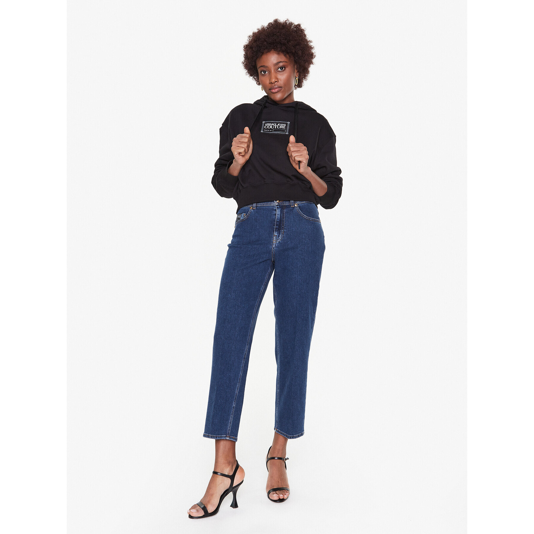 Versace Jeans Couture Суитшърт 73HAIT03vv Черен Regular Fit - Pepit.bg