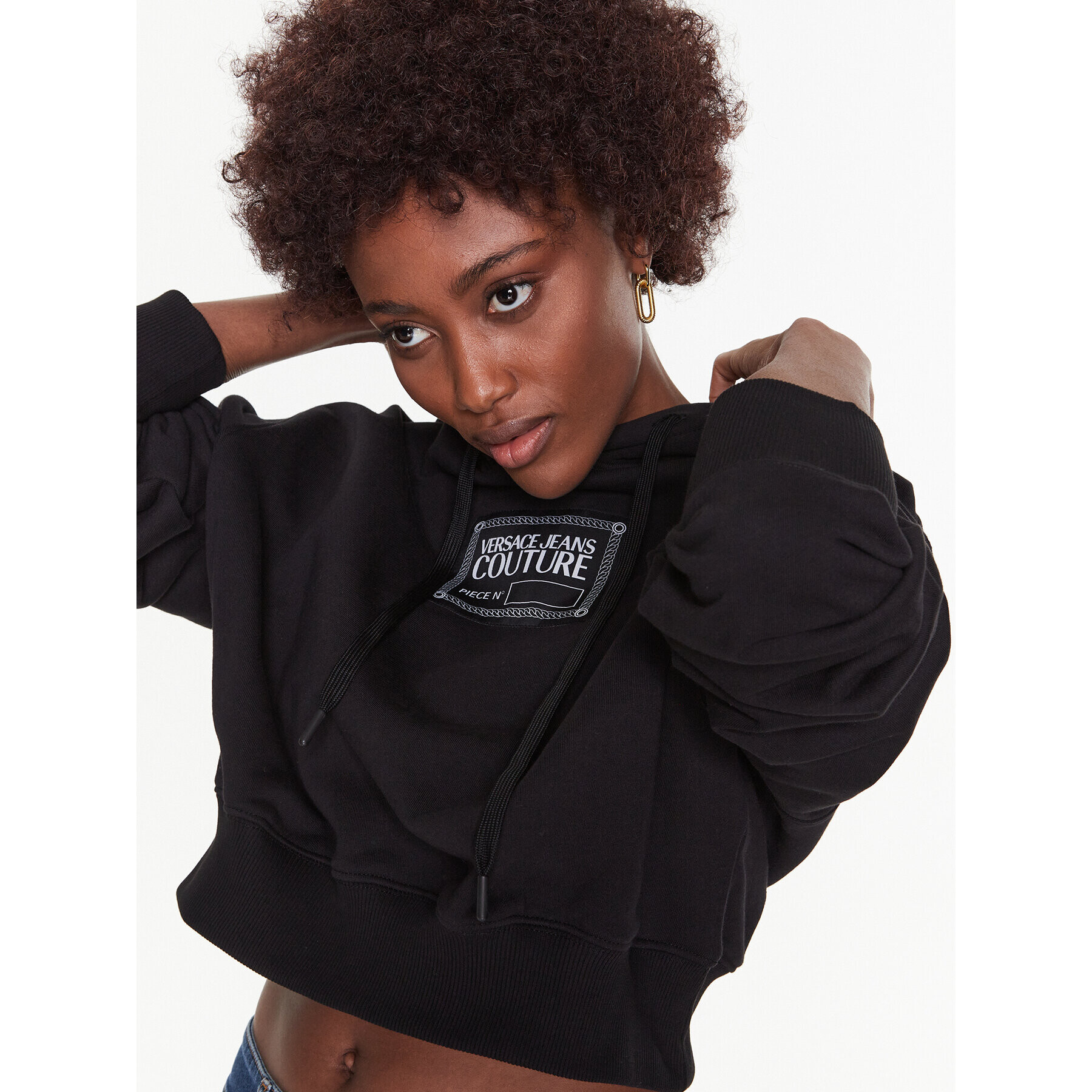 Versace Jeans Couture Суитшърт 73HAIT03vv Черен Regular Fit - Pepit.bg