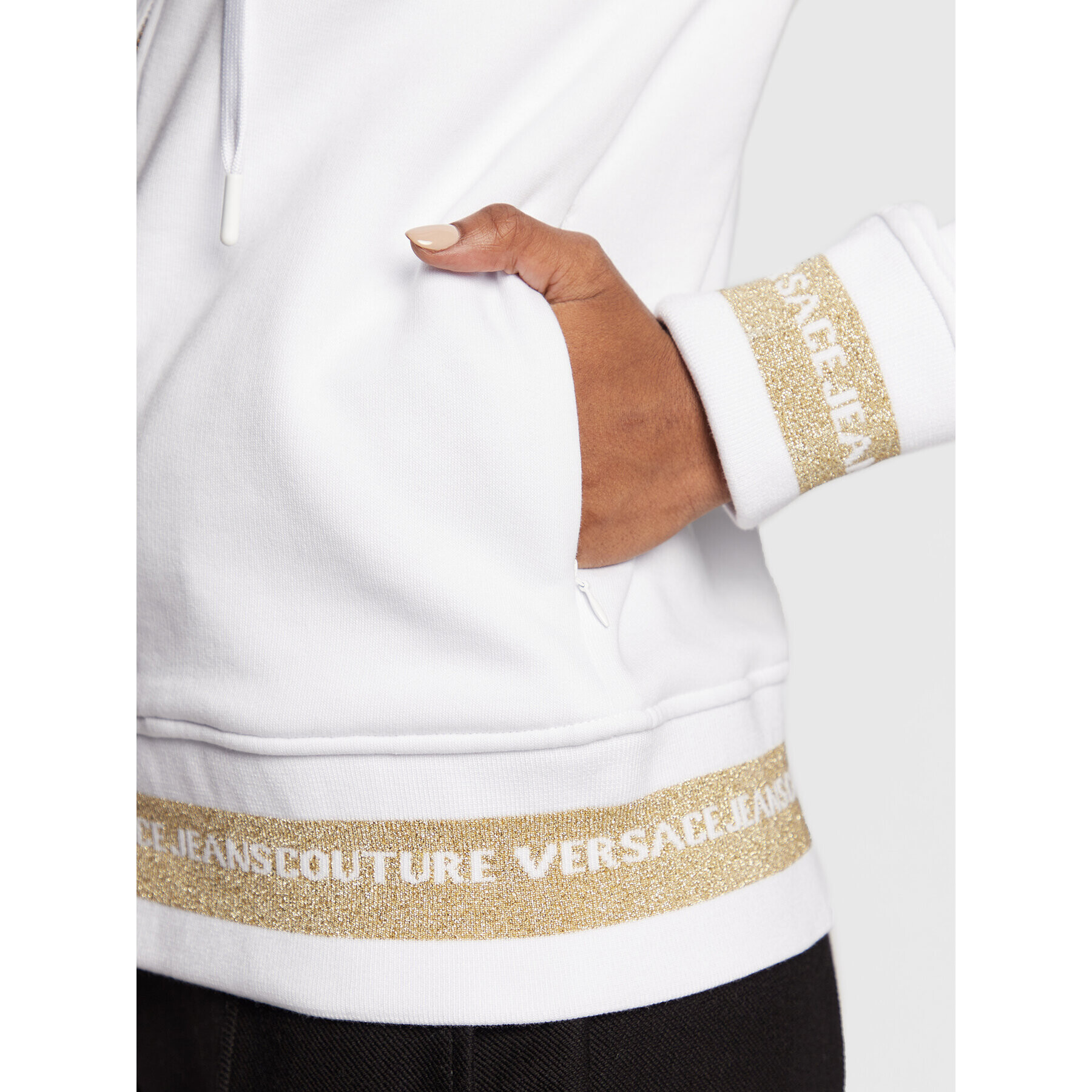 Versace Jeans Couture Суитшърт 73HAIT07 Бял Regular Fit - Pepit.bg