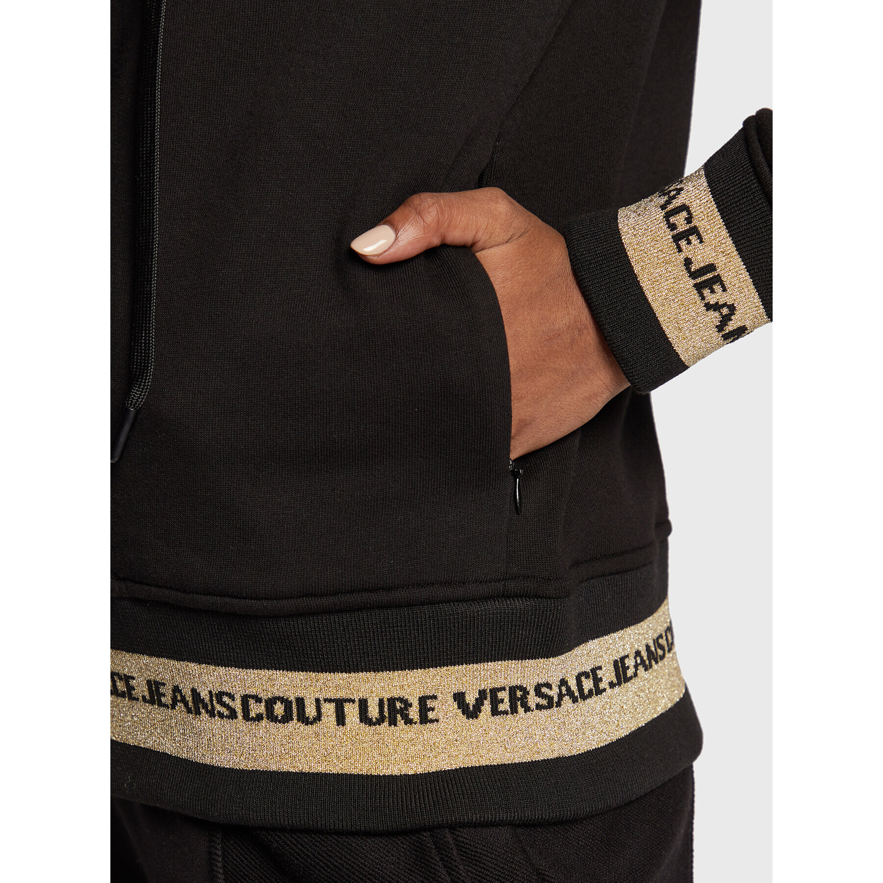 Versace Jeans Couture Суитшърт 73HAIT07 Черен Regular Fit - Pepit.bg