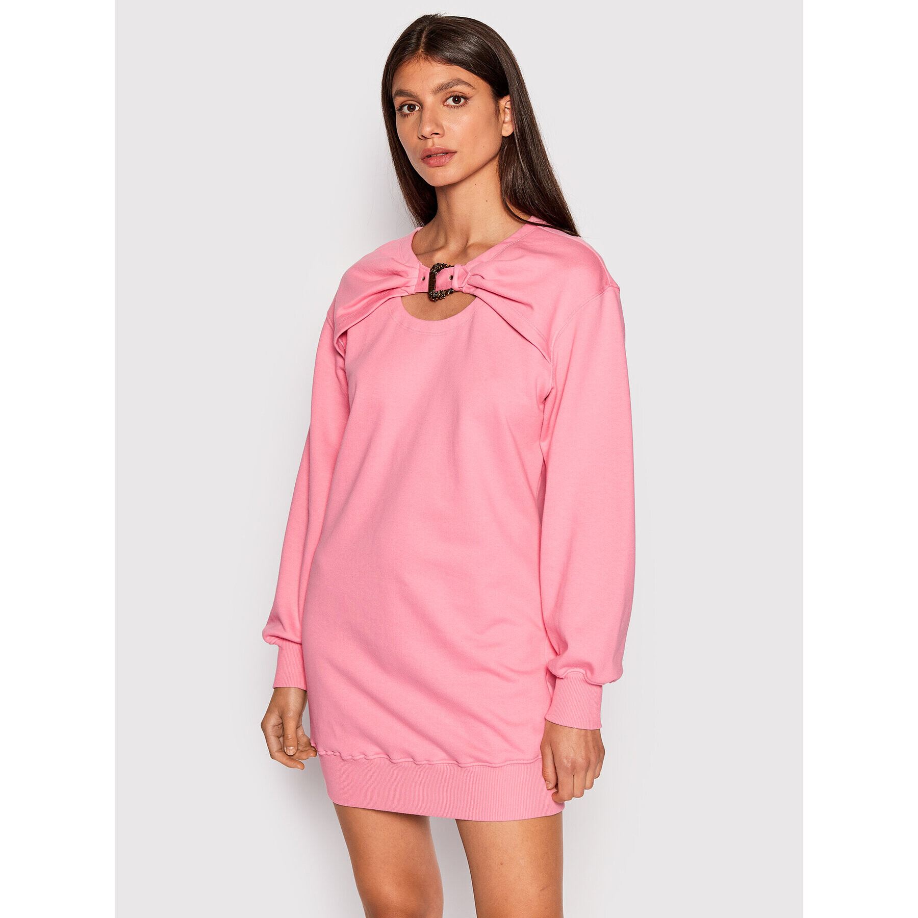 Versace Jeans Couture Суитшърт 73HAO978 Розов Relaxed Fit - Pepit.bg