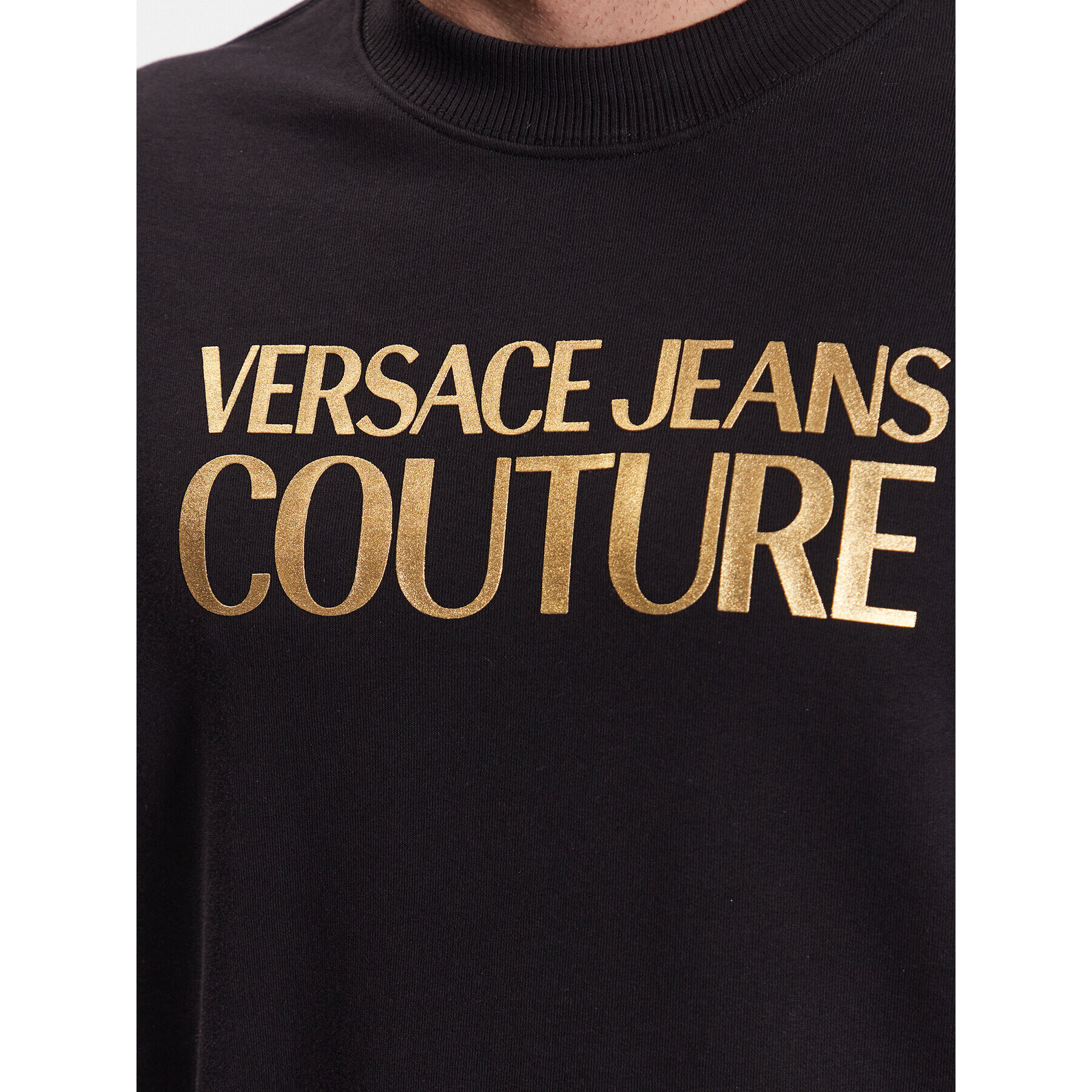 Versace Jeans Couture Суитшърт 74GAIT01 Черен Regular Fit - Pepit.bg