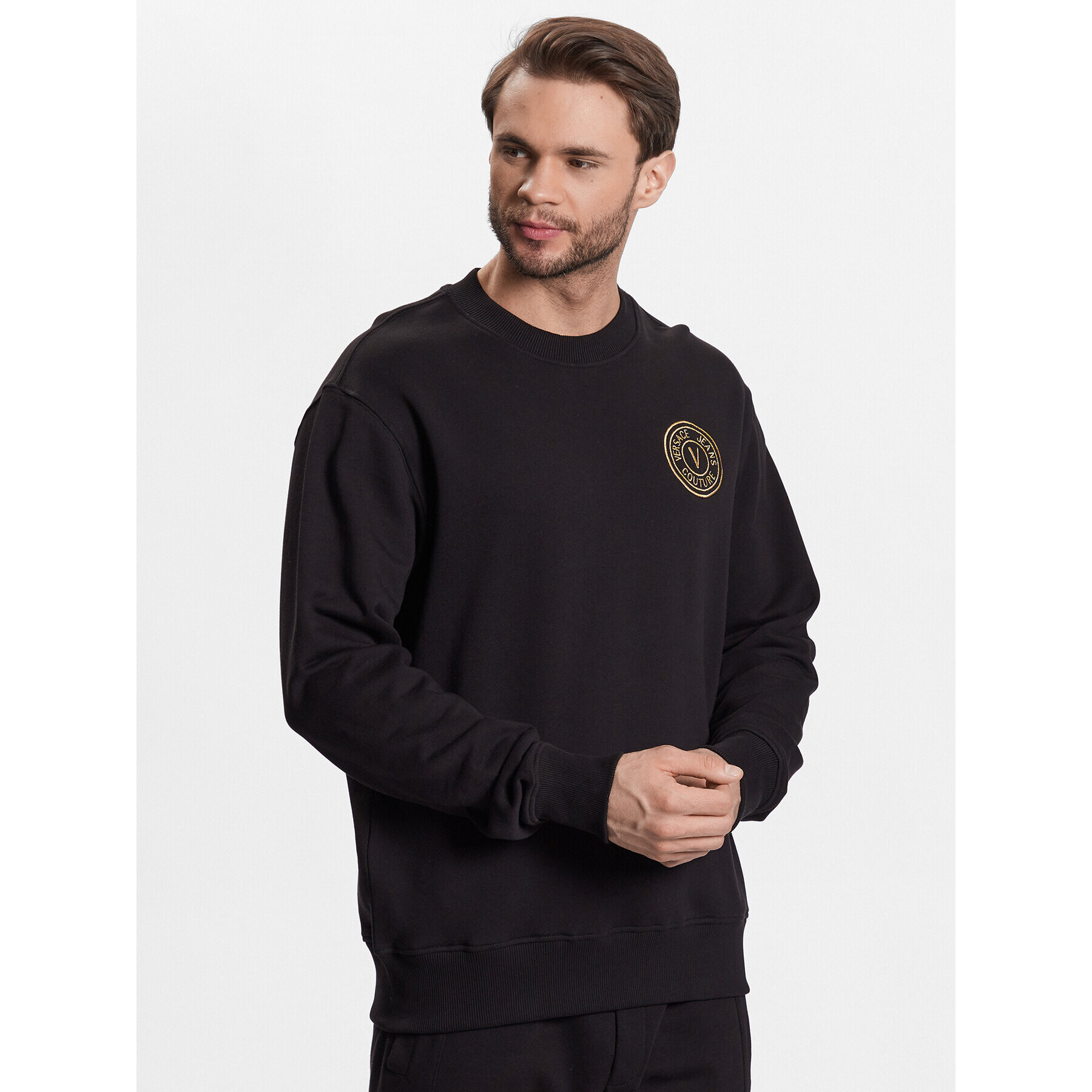 Versace Jeans Couture Суитшърт 74GAIT07 Черен Regular Fit - Pepit.bg