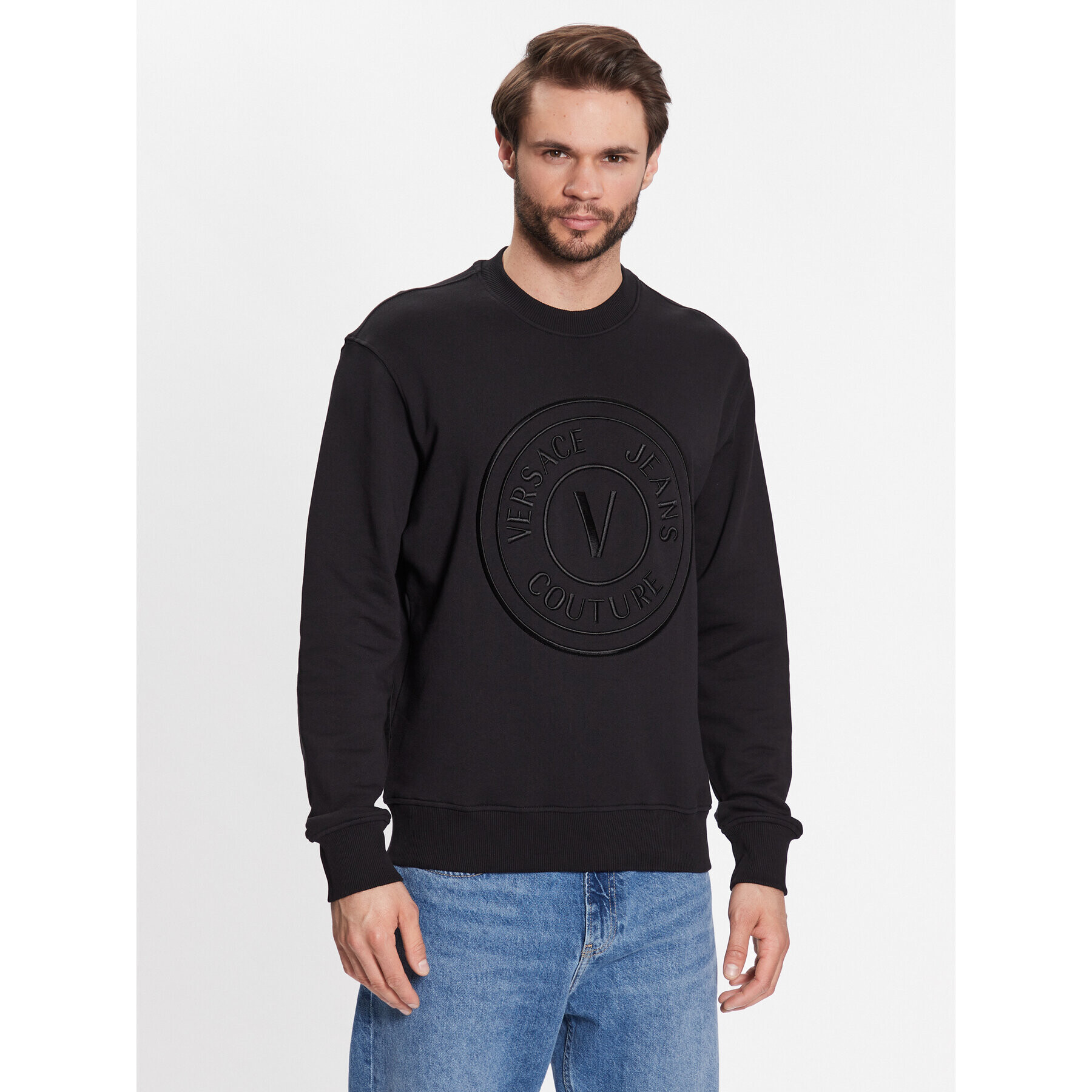 Versace Jeans Couture Суитшърт 74GAIT09 Черен Regular Fit - Pepit.bg
