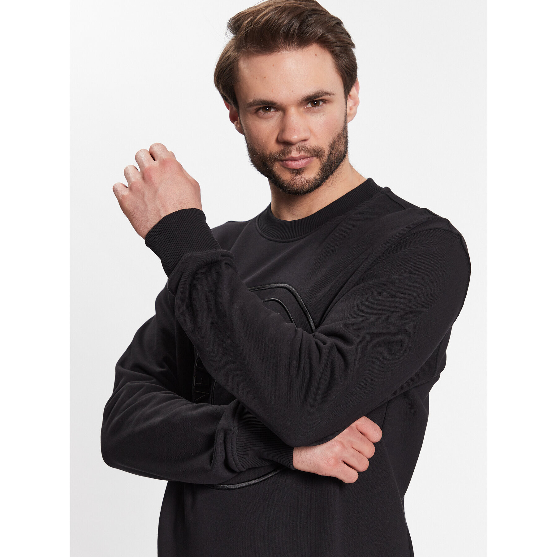 Versace Jeans Couture Суитшърт 74GAIT09 Черен Regular Fit - Pepit.bg
