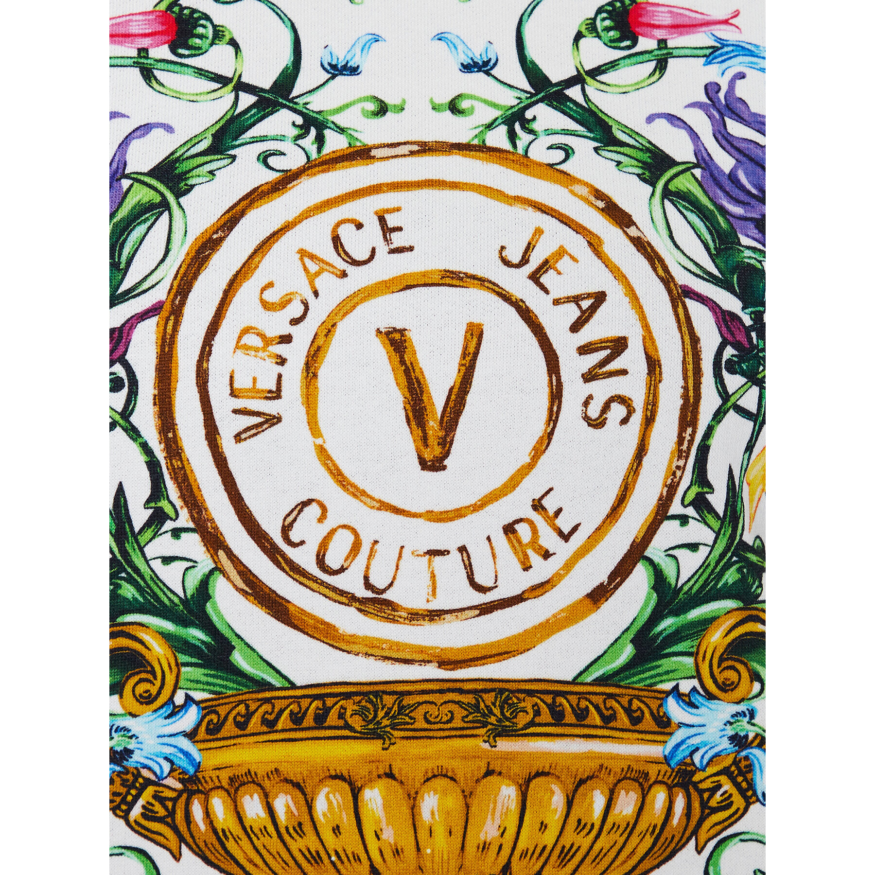 Versace Jeans Couture Суитшърт 74HAI3A9 Бял Regular Fit - Pepit.bg