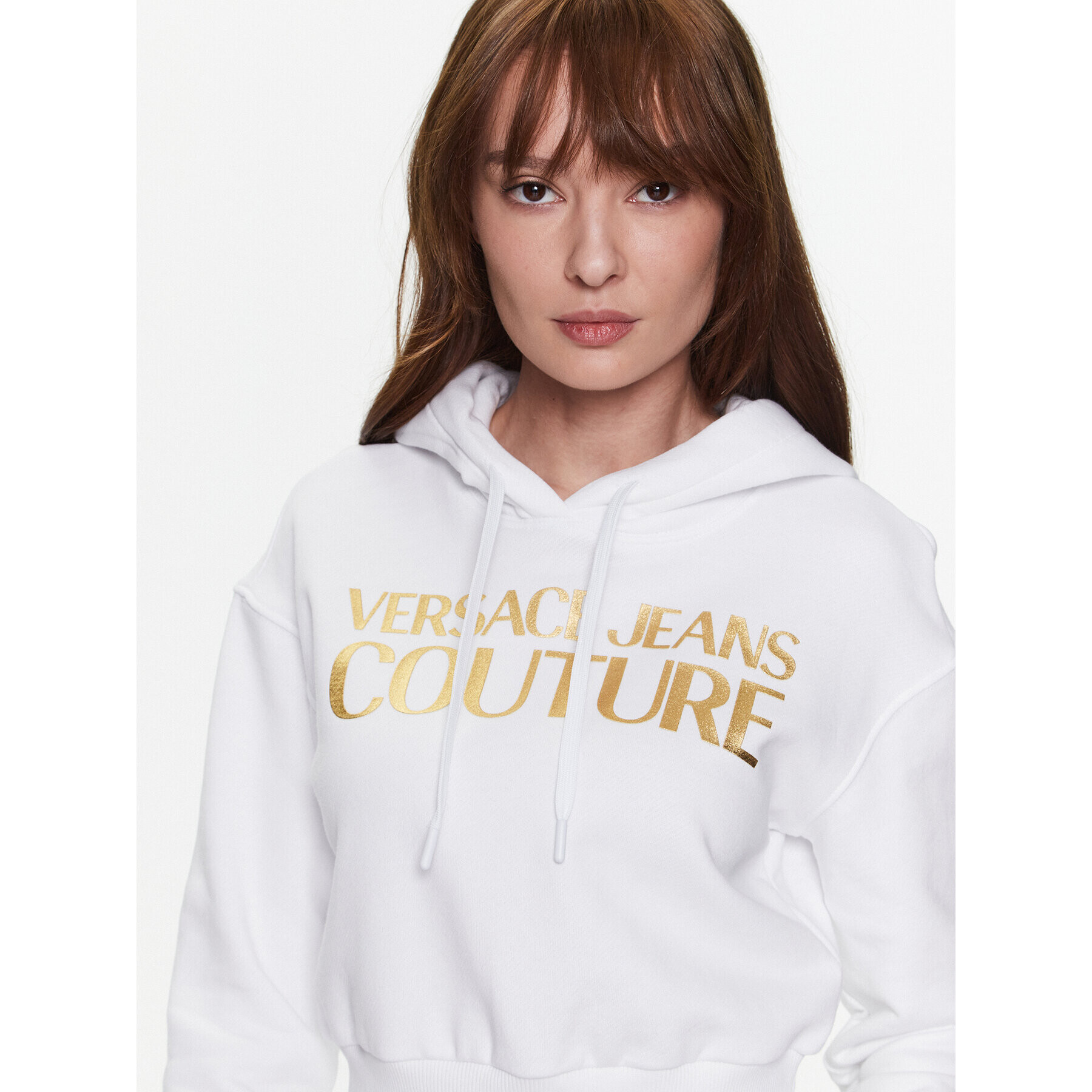 Versace Jeans Couture Суитшърт 74HAIT01 Бял Regular Fit - Pepit.bg