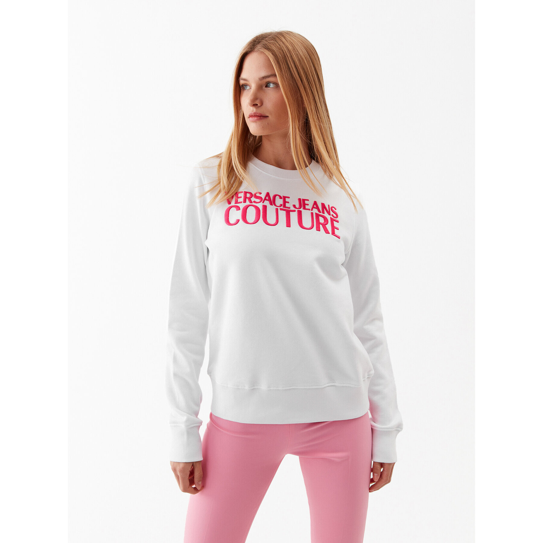 Versace Jeans Couture Суитшърт 74HAIT02 Бял Regular Fit - Pepit.bg