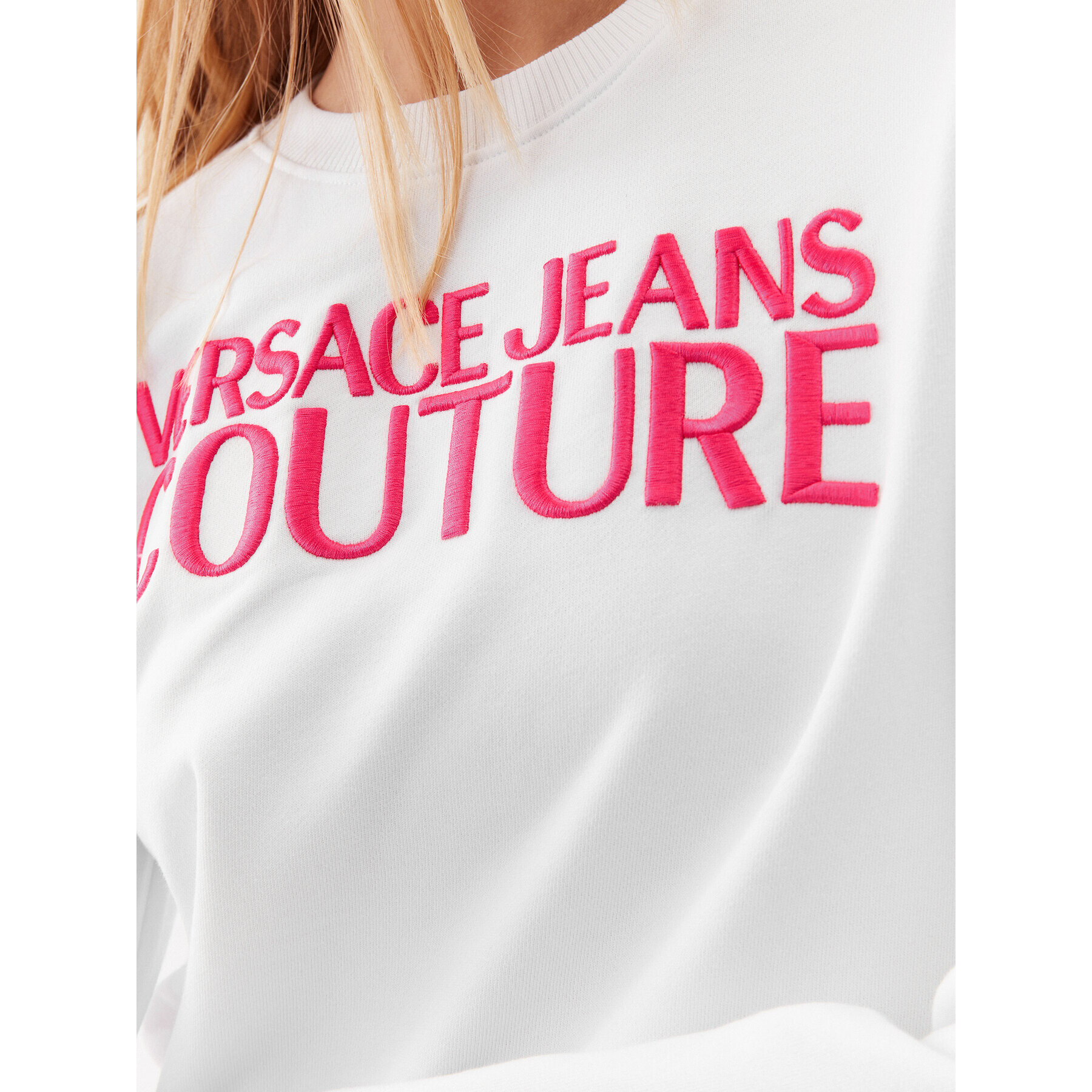 Versace Jeans Couture Суитшърт 74HAIT02 Бял Regular Fit - Pepit.bg