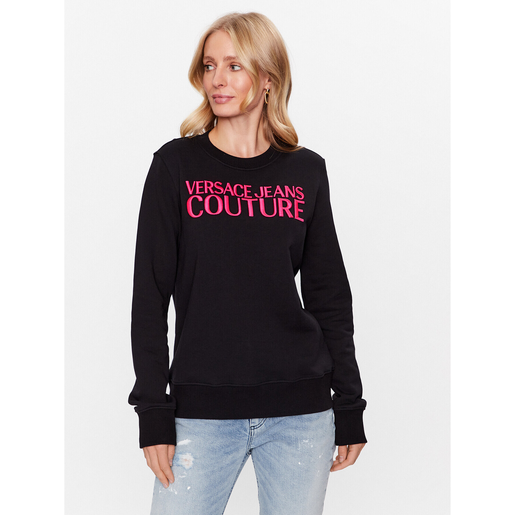 Versace Jeans Couture Суитшърт 74HAIT02 Черен Regular Fit - Pepit.bg
