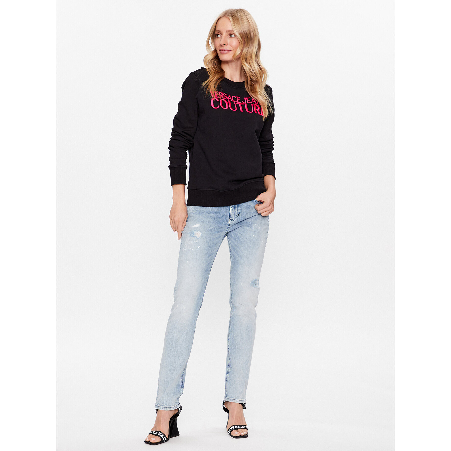 Versace Jeans Couture Суитшърт 74HAIT02 Черен Regular Fit - Pepit.bg