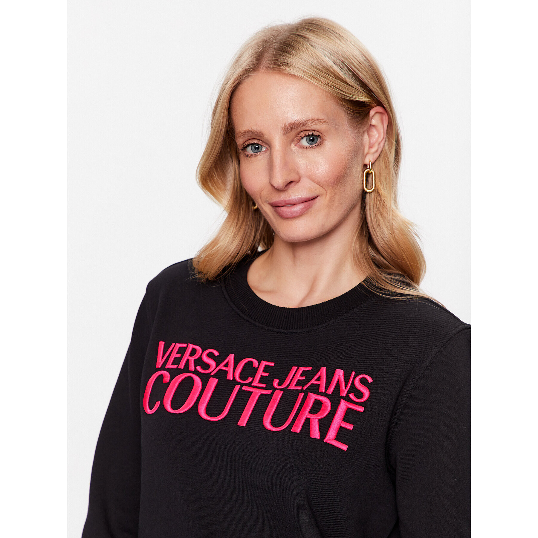 Versace Jeans Couture Суитшърт 74HAIT02 Черен Regular Fit - Pepit.bg
