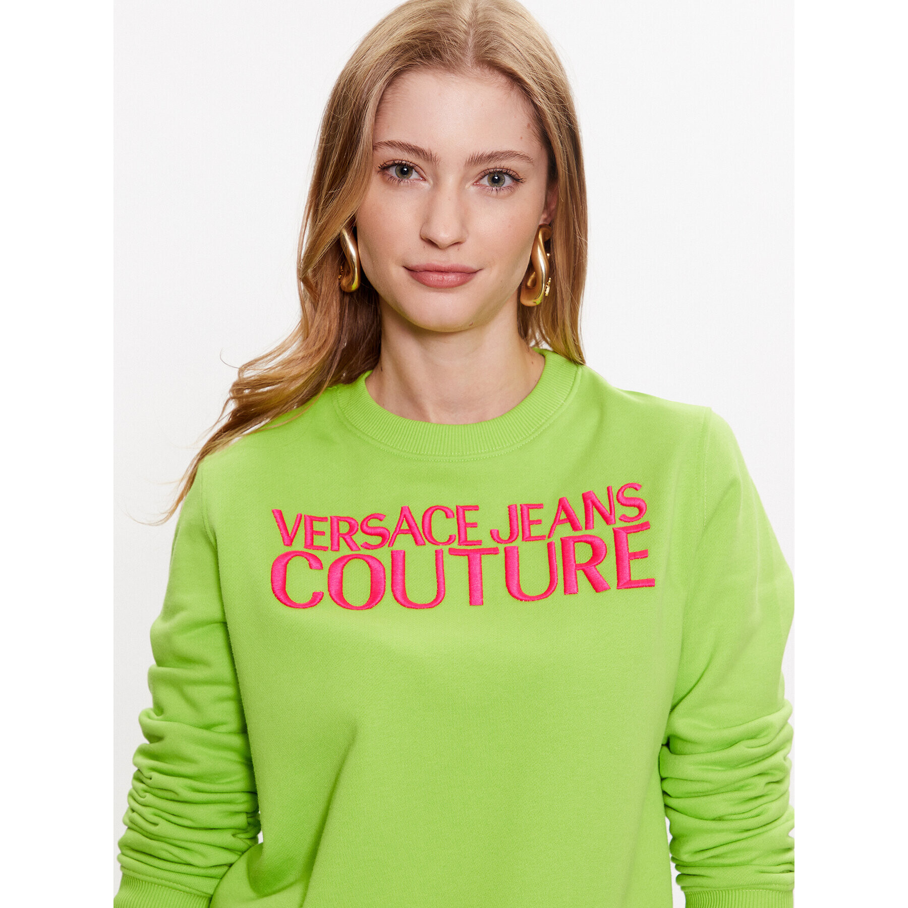 Versace Jeans Couture Суитшърт 74HAIT02 Жълт Regular Fit - Pepit.bg