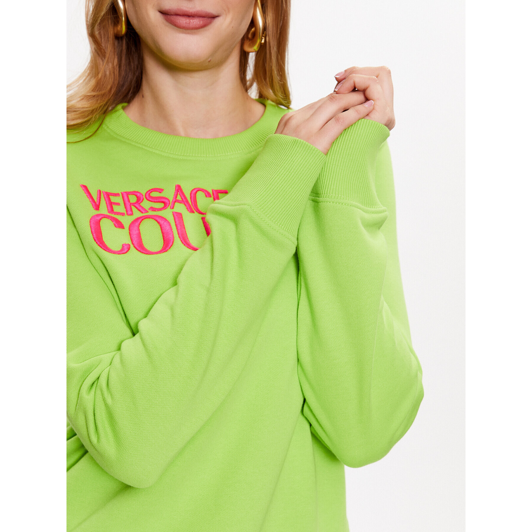 Versace Jeans Couture Суитшърт 74HAIT02 Жълт Regular Fit - Pepit.bg