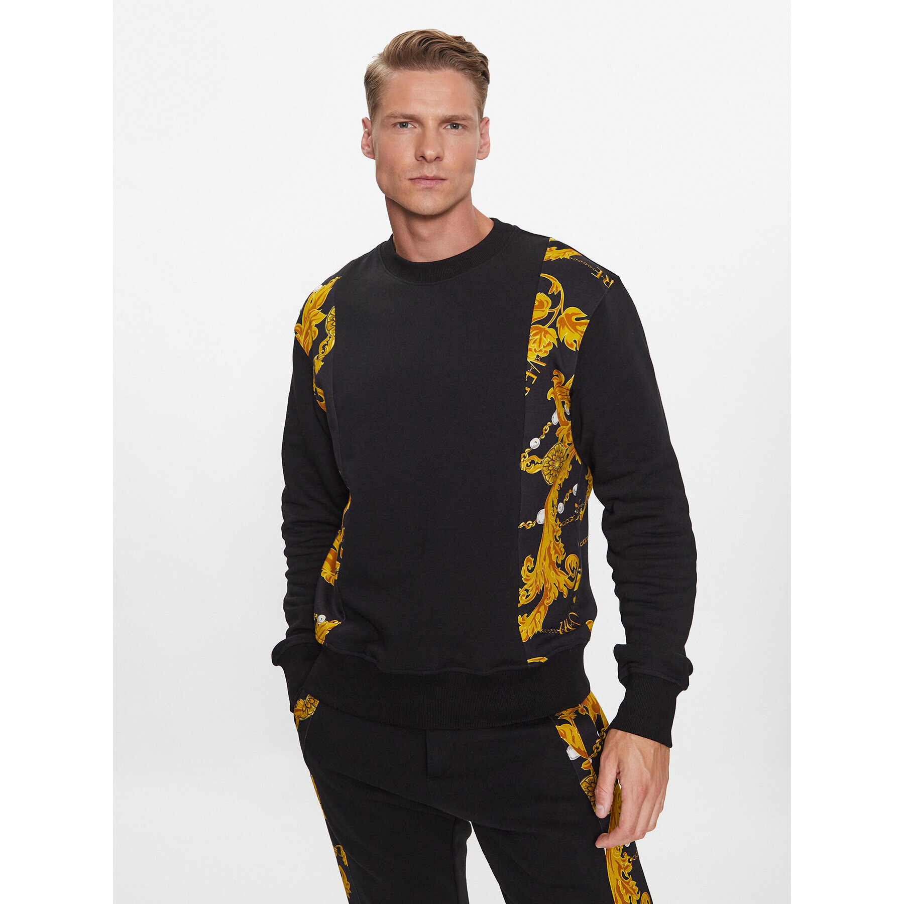 Versace Jeans Couture Суитшърт 75GAI316 Черен Regular Fit - Pepit.bg