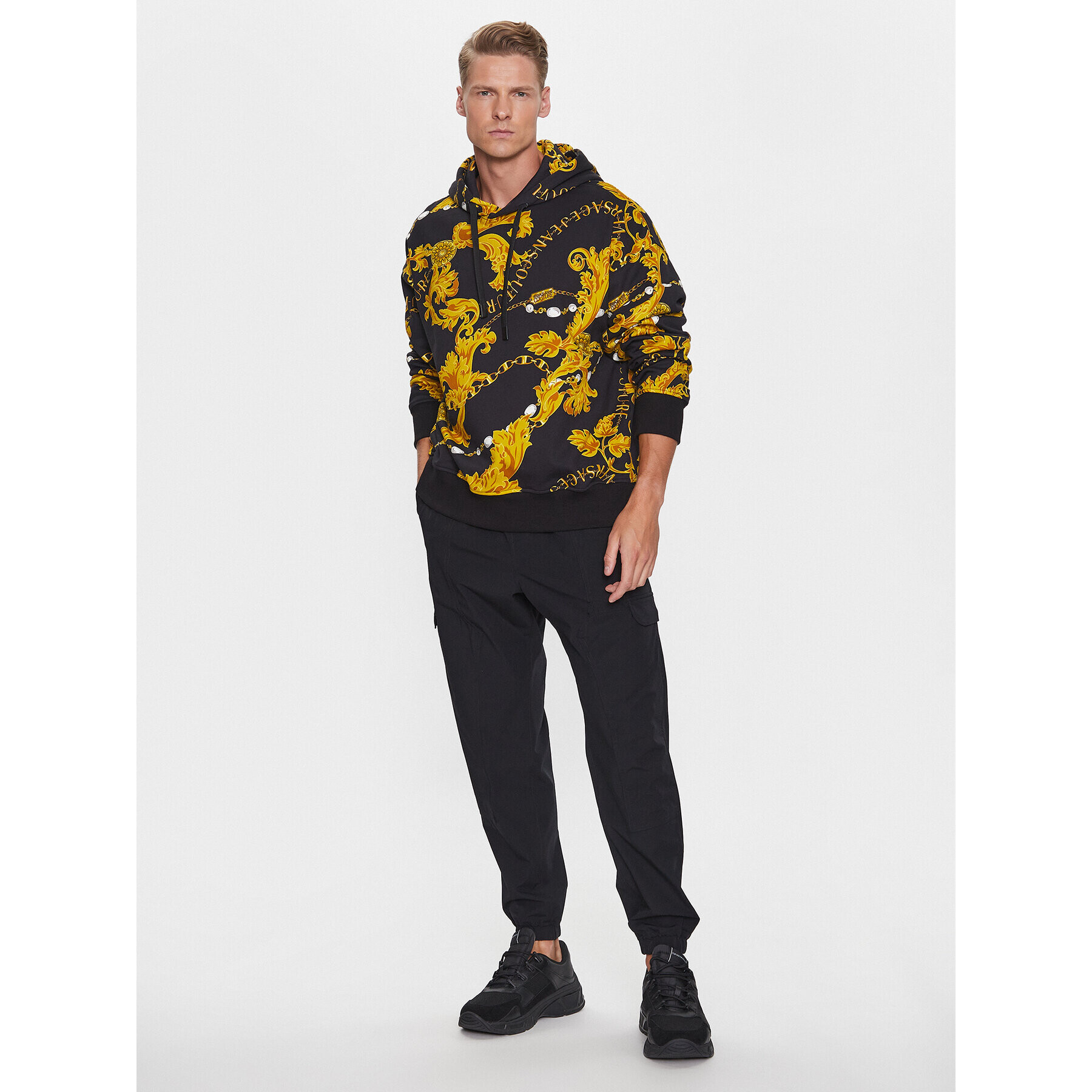 Versace Jeans Couture Суитшърт 75GAI3C0 Черен Regular Fit - Pepit.bg