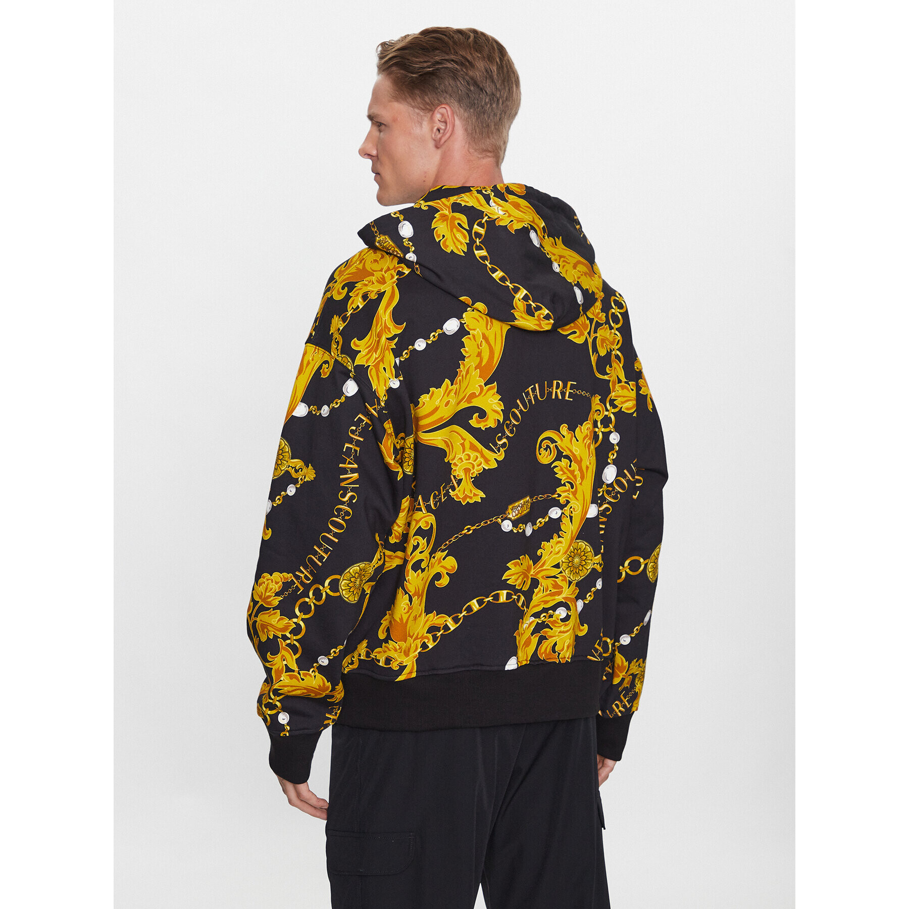 Versace Jeans Couture Суитшърт 75GAI3C0 Черен Regular Fit - Pepit.bg