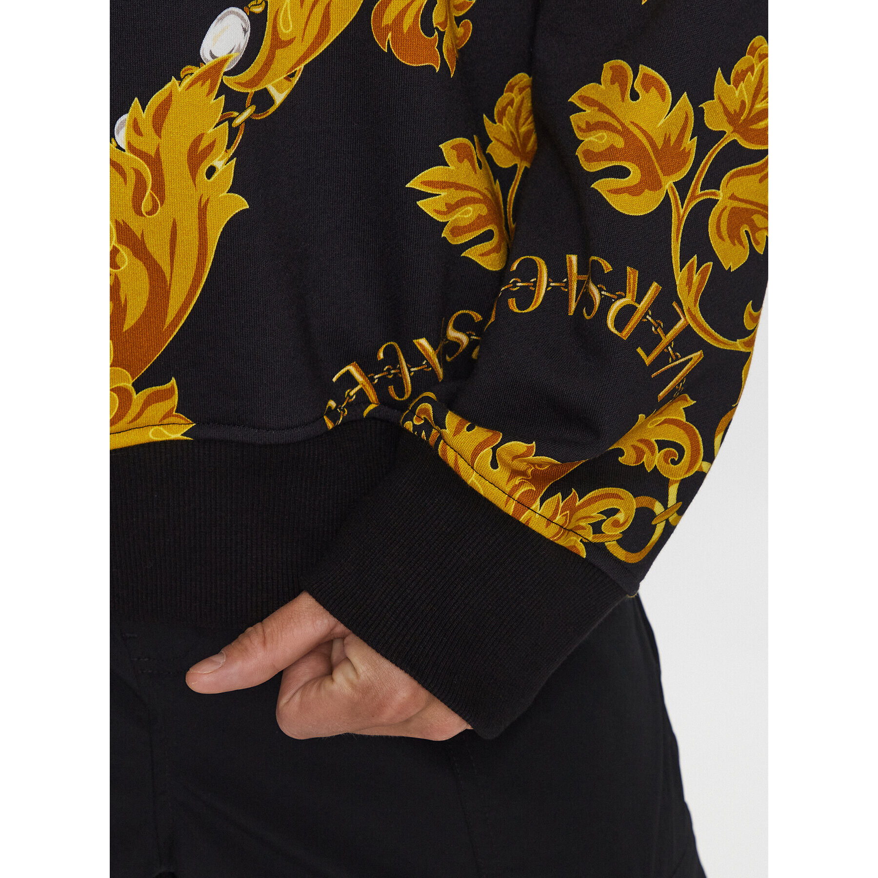 Versace Jeans Couture Суитшърт 75GAI3C0 Черен Regular Fit - Pepit.bg