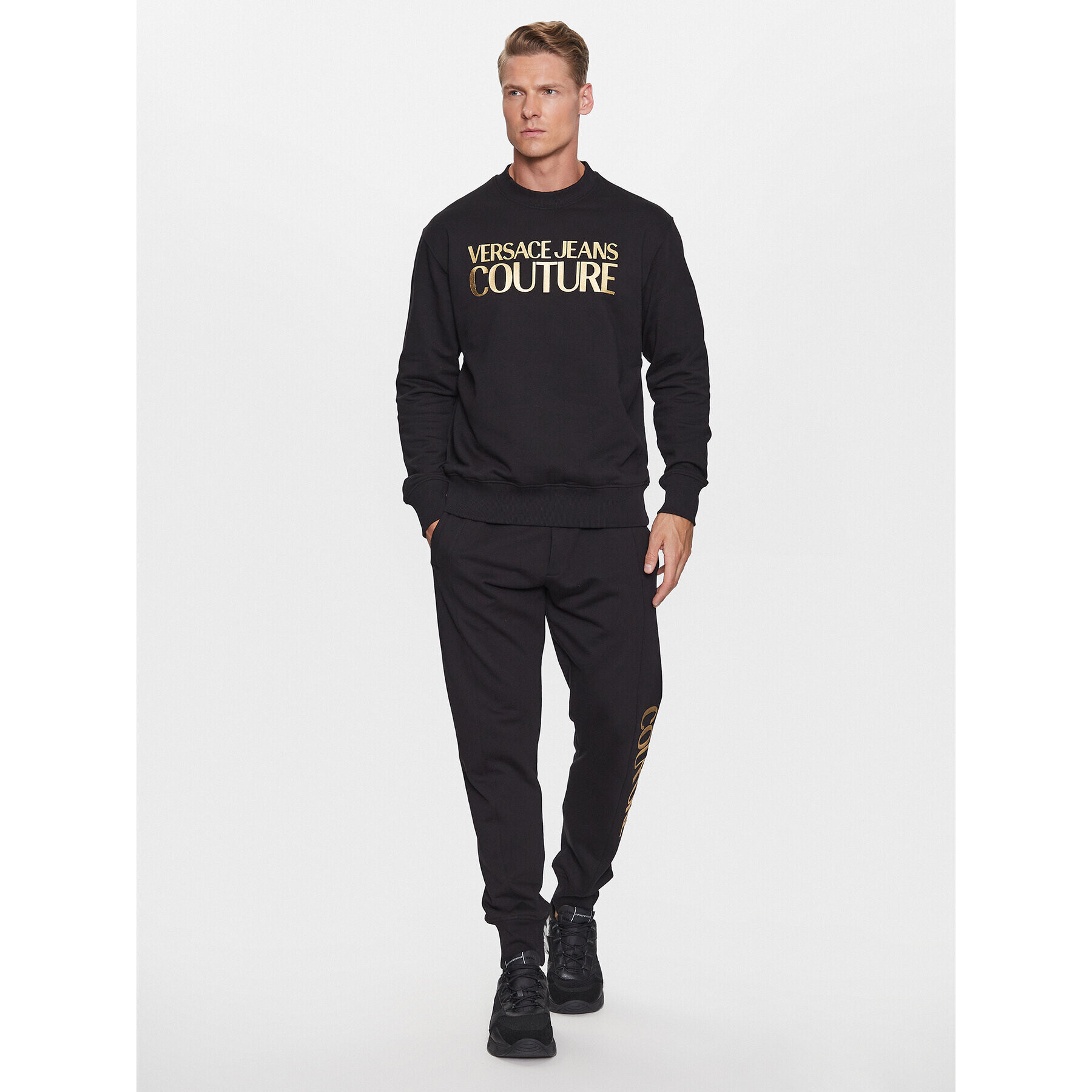 Versace Jeans Couture Суитшърт 75GAIT01 Черен Regular Fit - Pepit.bg