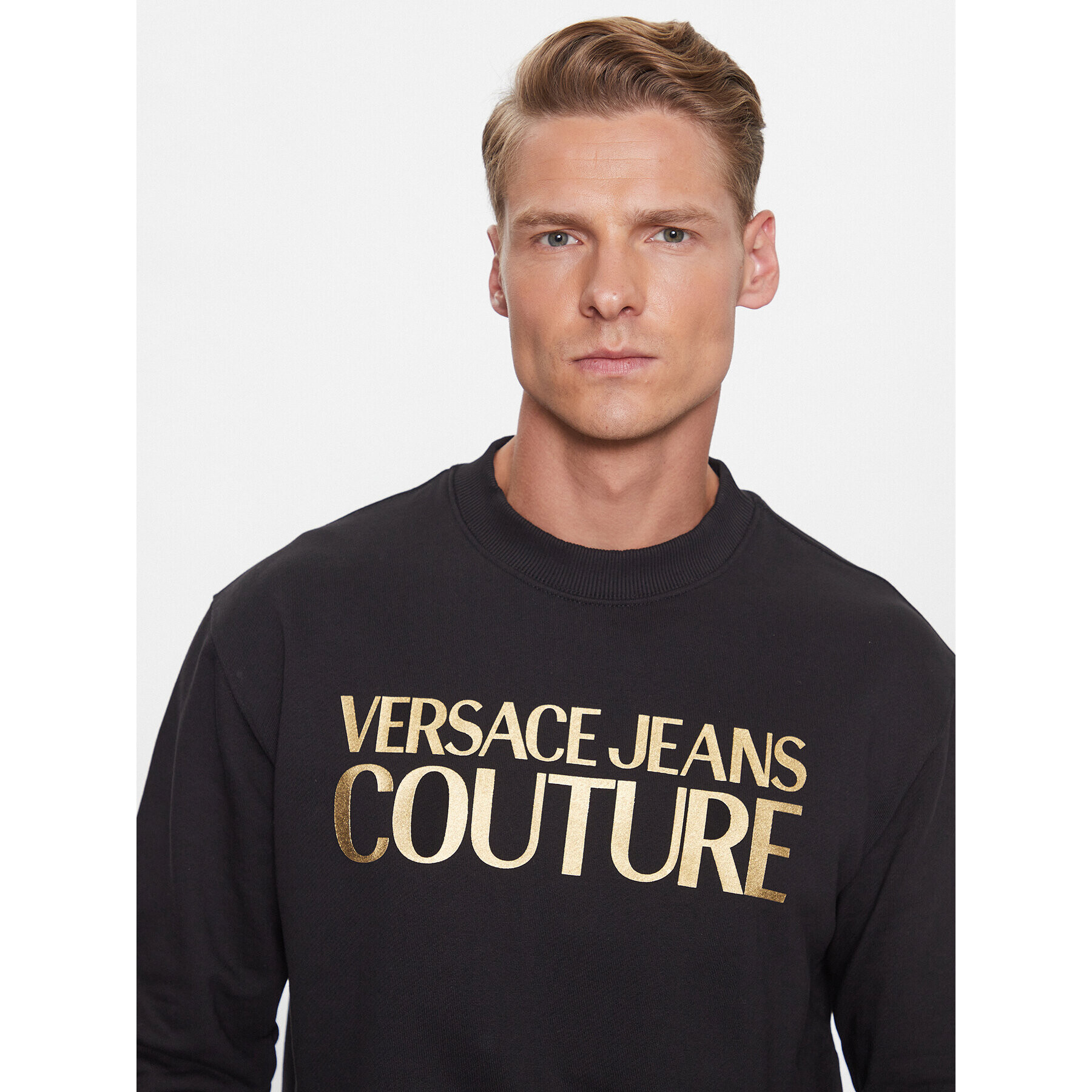Versace Jeans Couture Суитшърт 75GAIT01 Черен Regular Fit - Pepit.bg