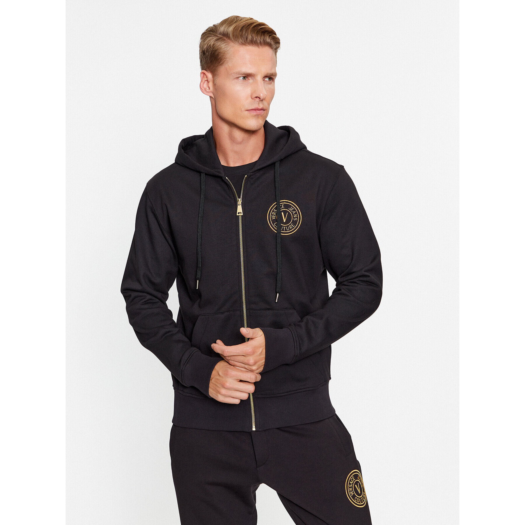 Versace Jeans Couture Суитшърт 75GAIT06 Черен Regular Fit - Pepit.bg