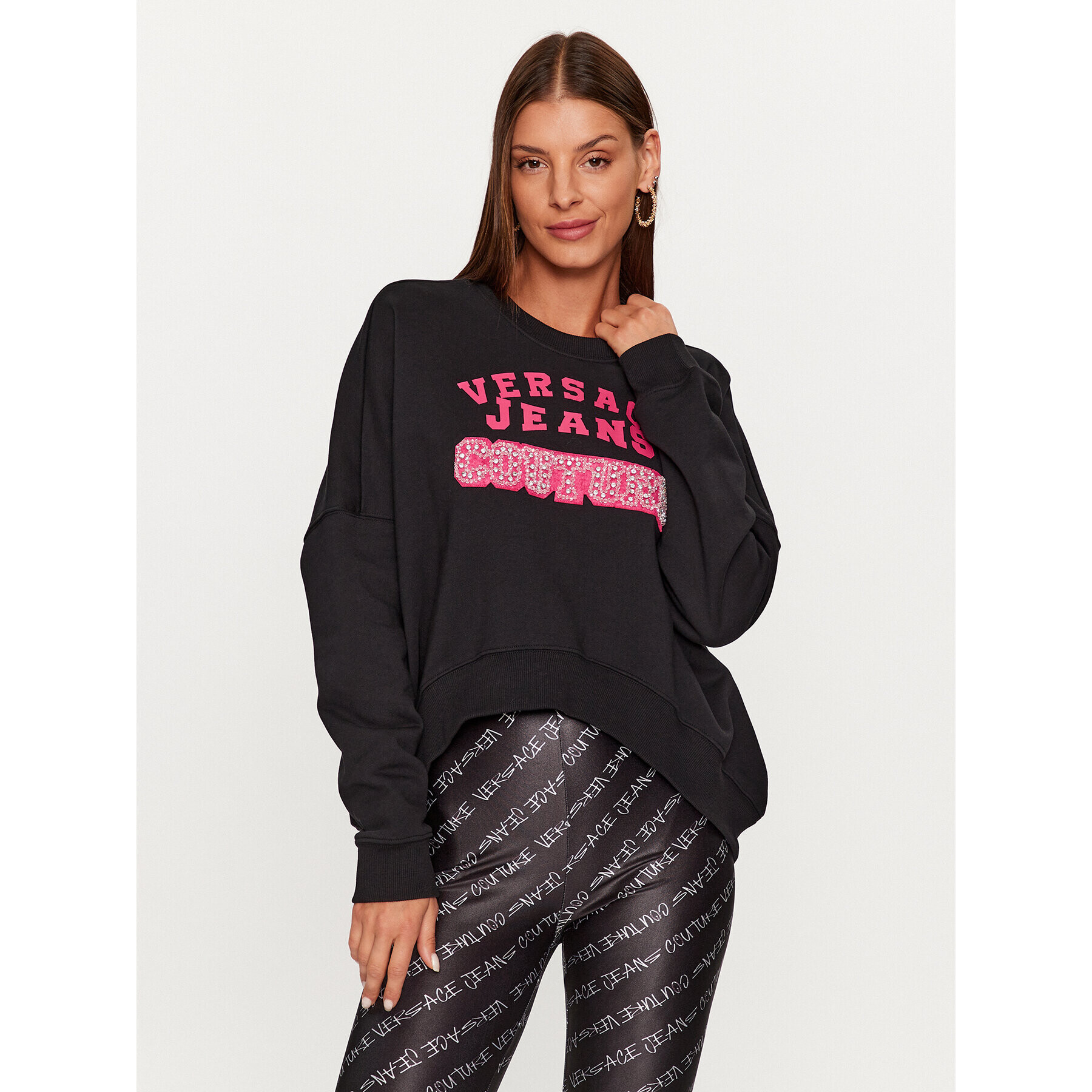 Versace Jeans Couture Суитшърт 75HAIE07 Черен Regular Fit - Pepit.bg