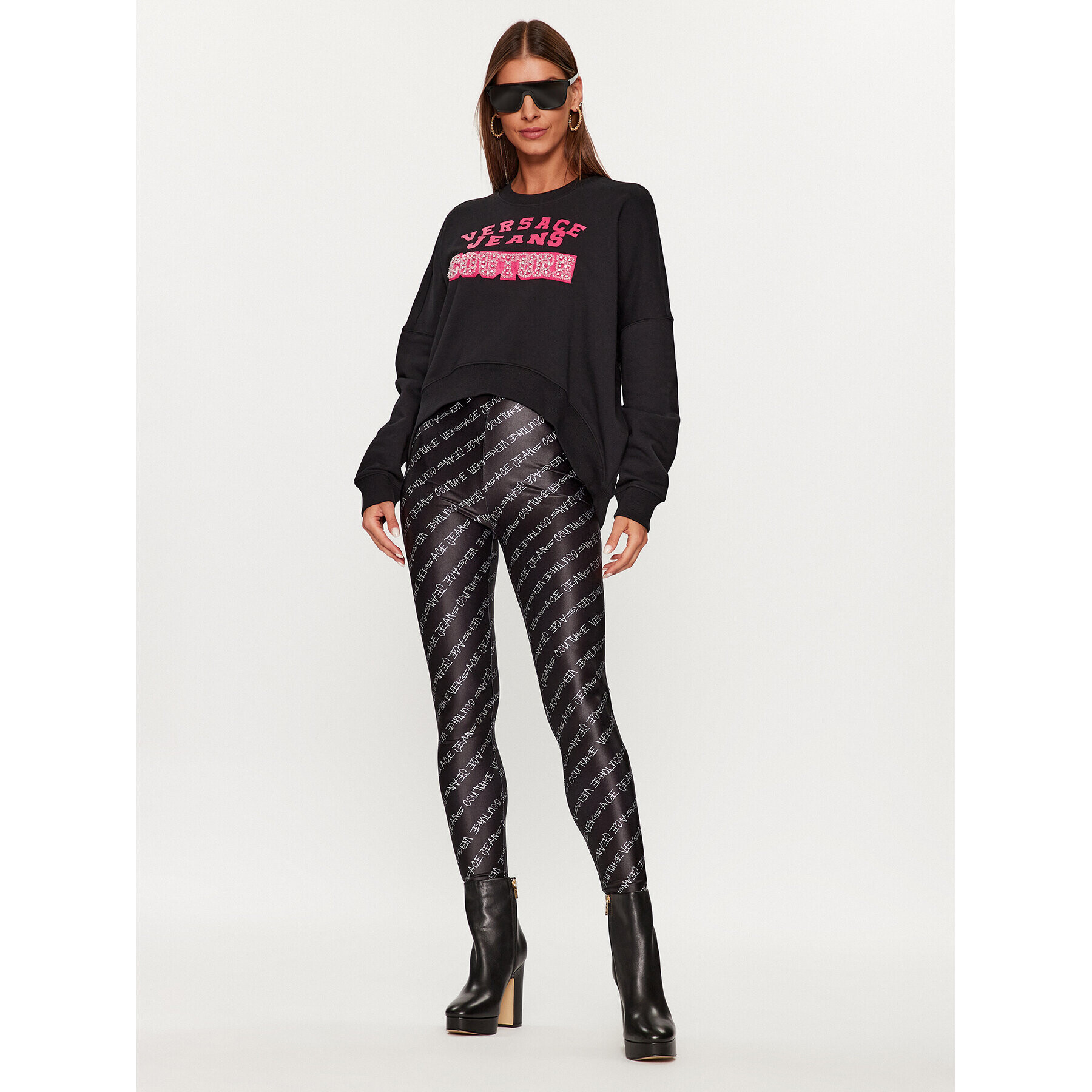 Versace Jeans Couture Суитшърт 75HAIE07 Черен Regular Fit - Pepit.bg