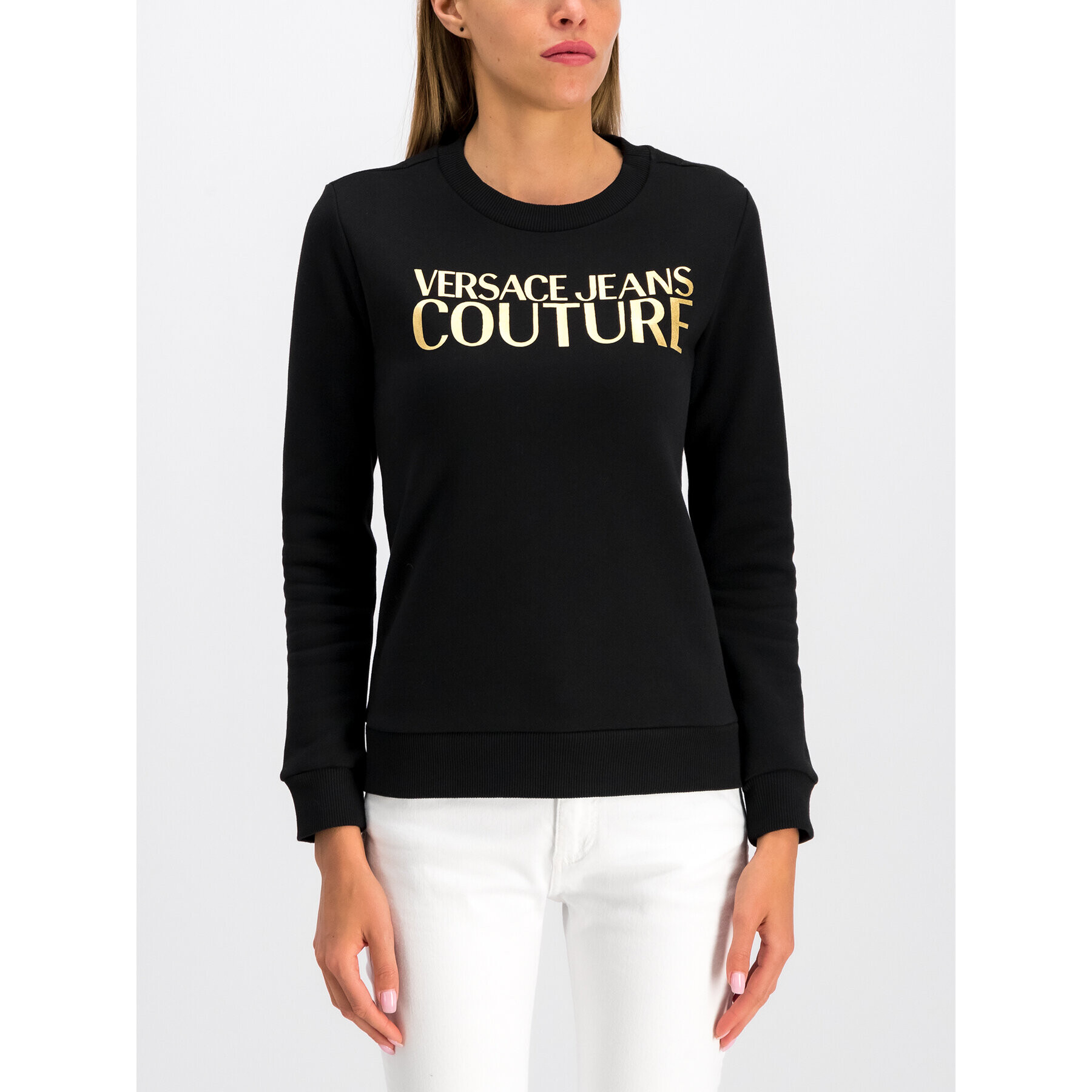 Versace Jeans Couture Суитшърт B6HUB797 Черен Regular Fit - Pepit.bg