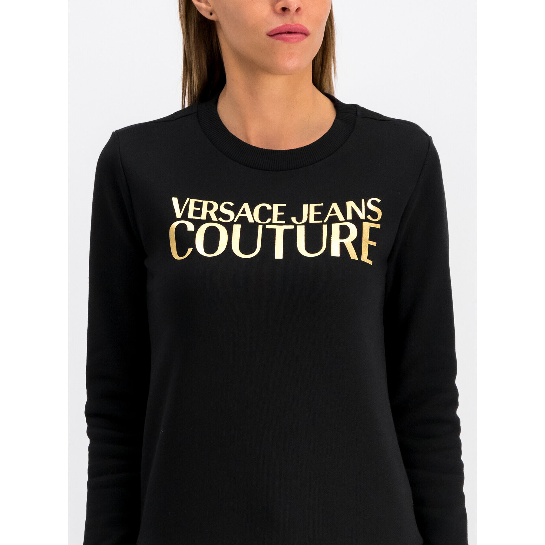 Versace Jeans Couture Суитшърт B6HUB797 Черен Regular Fit - Pepit.bg