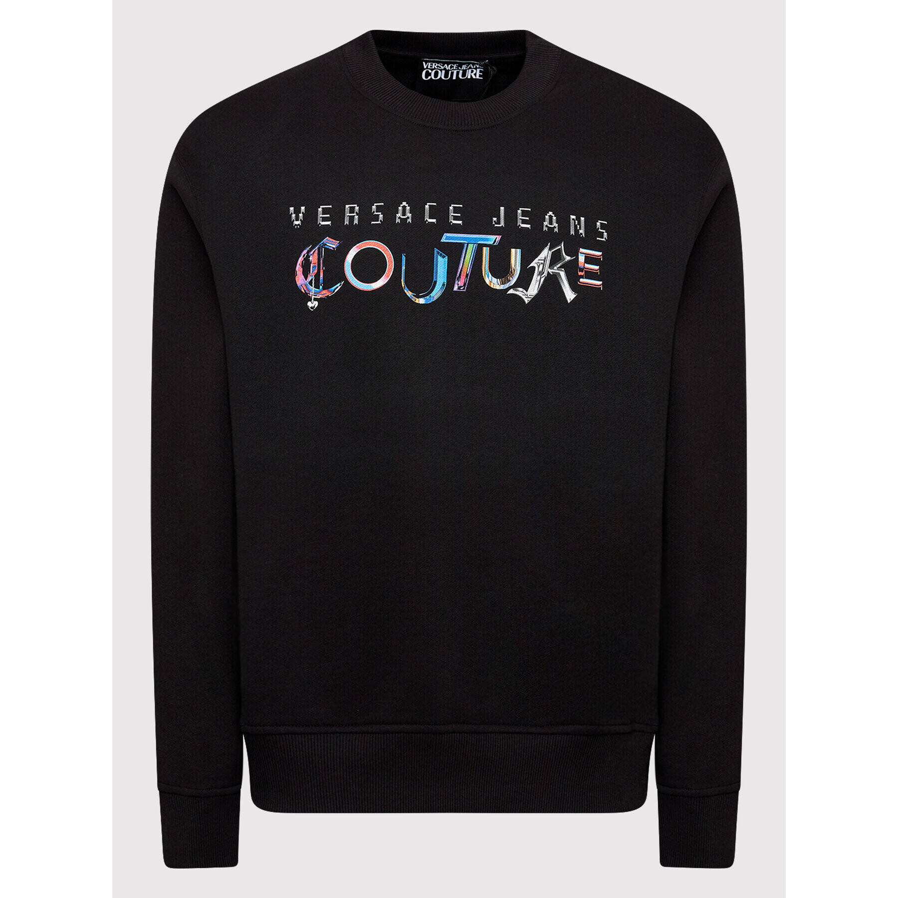 Versace Jeans Couture Суитшърт Brushe 73GAIF05 Черен Regular Fit - Pepit.bg