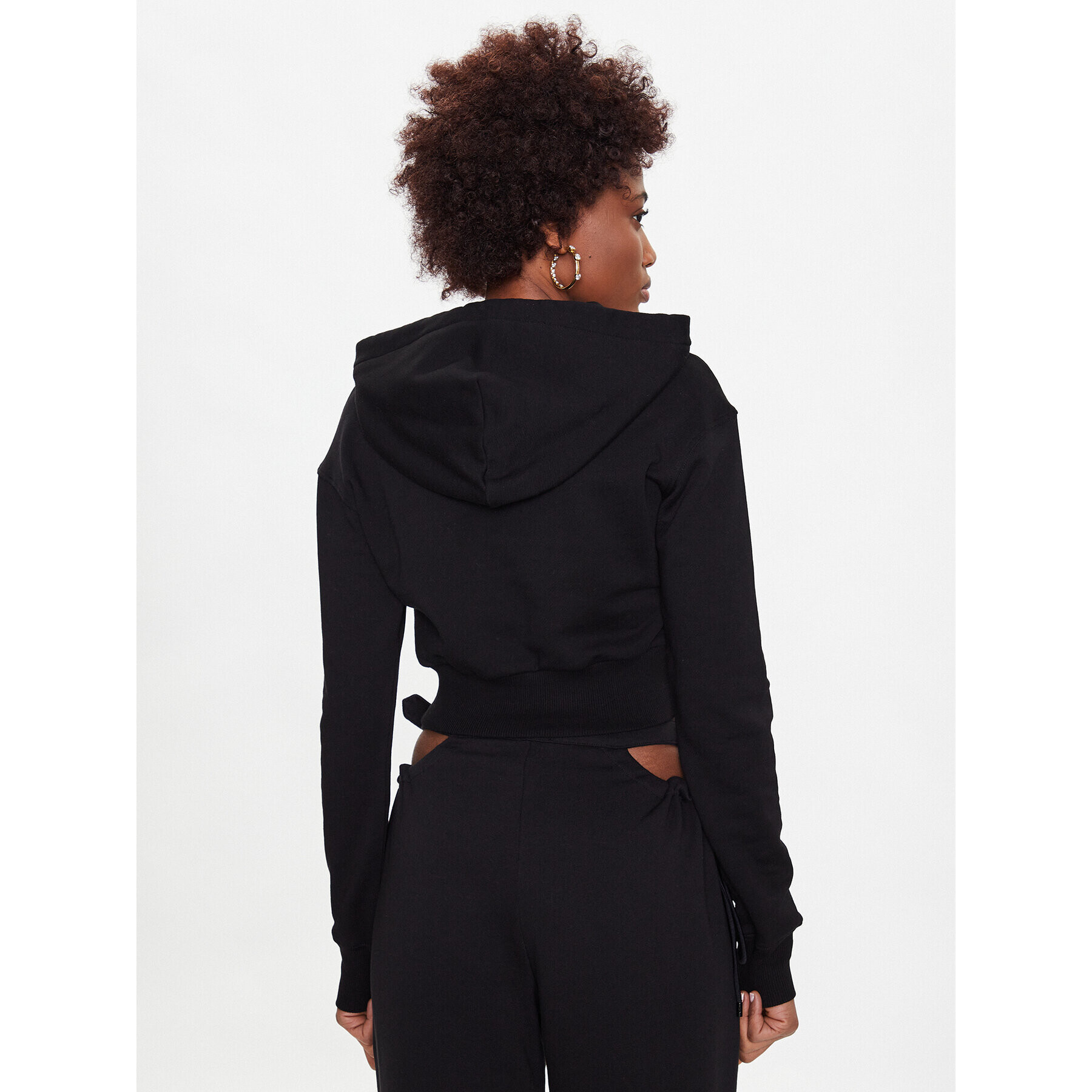 Versace Jeans Couture Суитшърт Logo Thick Foil 74HAIT01 Черен Regular Fit - Pepit.bg