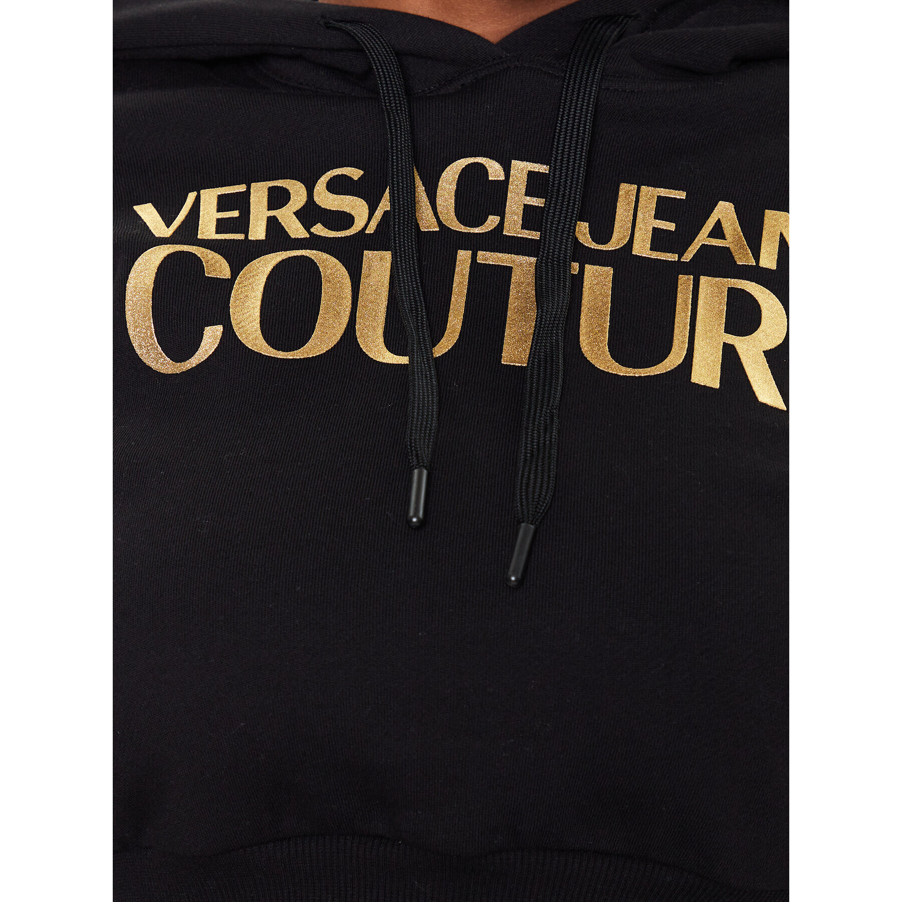 Versace Jeans Couture Суитшърт Logo Thick Foil 74HAIT01 Черен Regular Fit - Pepit.bg