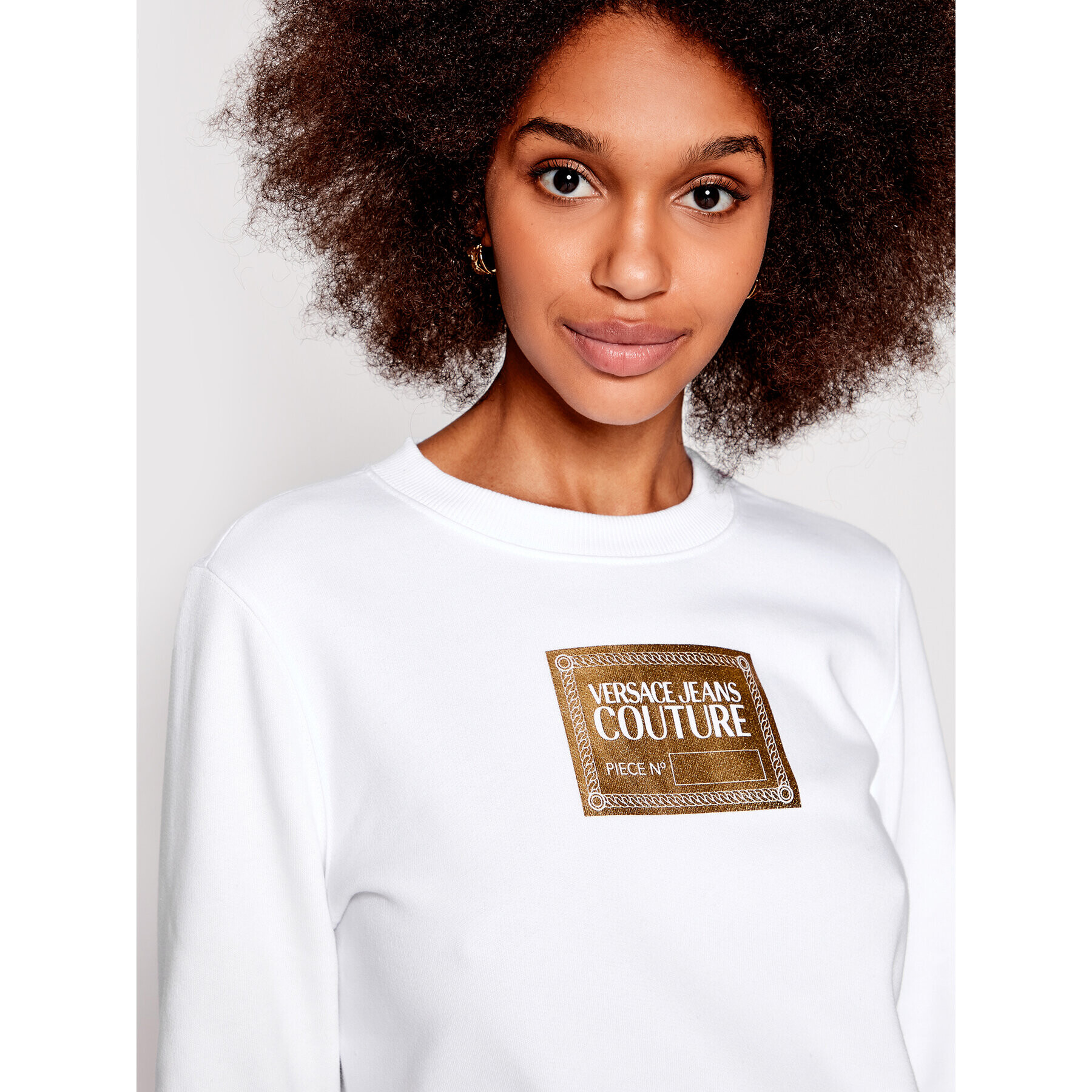Versace Jeans Couture Суитшърт Piece 73HAIG02 Бял Regular Fit - Pepit.bg