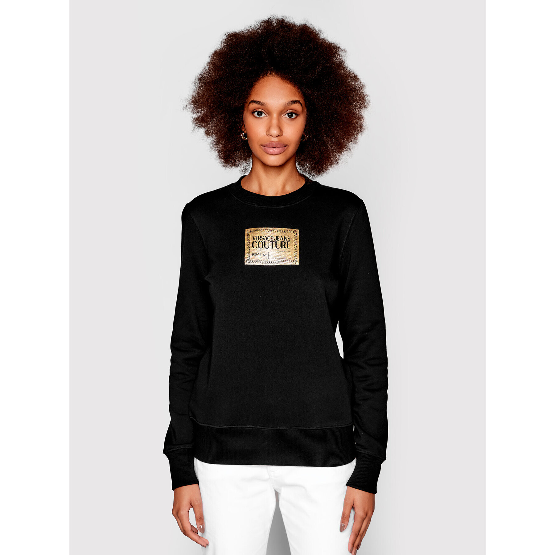Versace Jeans Couture Суитшърт Piece 73HAIG02 Черен Regular Fit - Pepit.bg