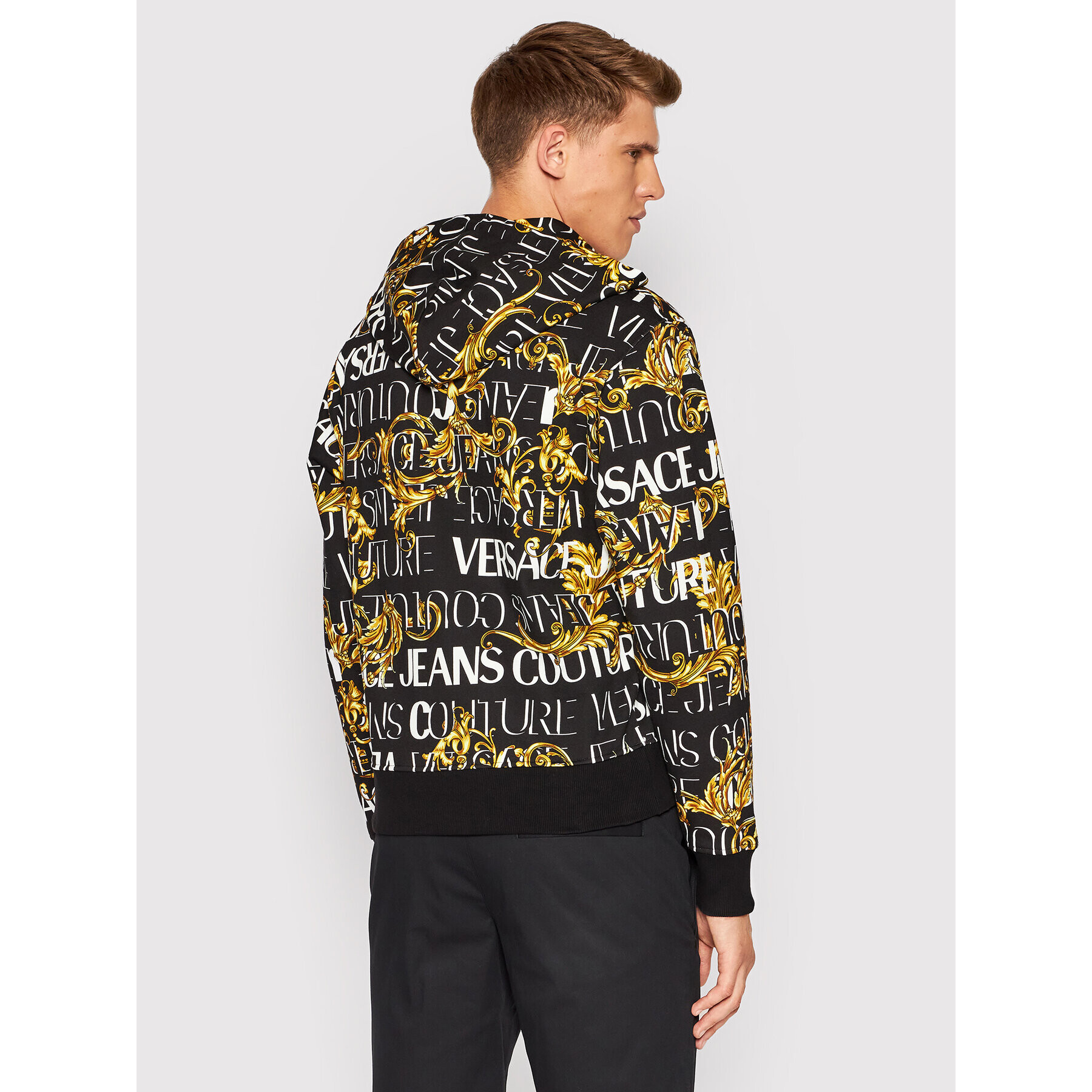 Versace Jeans Couture Суитшърт Print Garland 73GAI3Z0 Черен Regular Fit - Pepit.bg