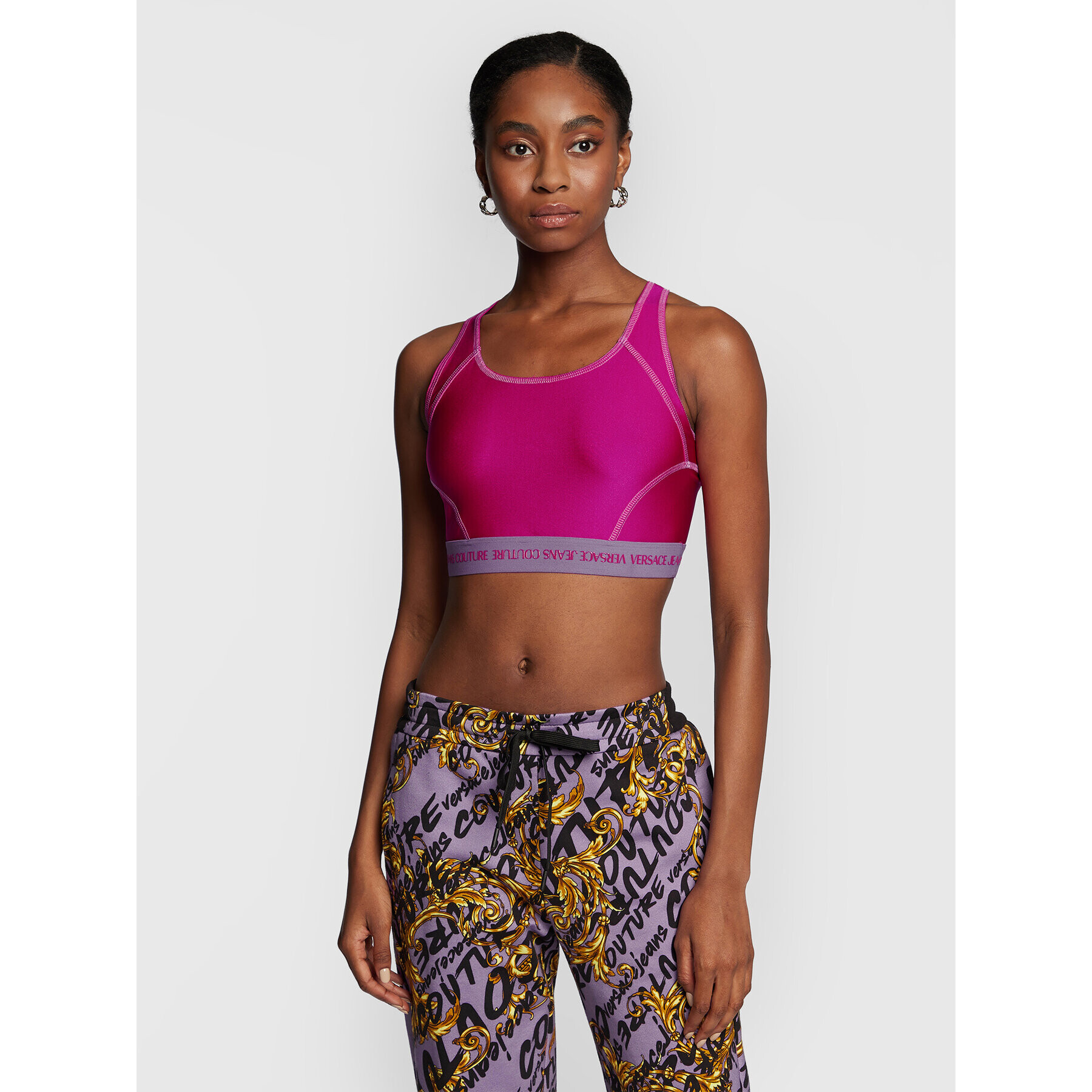 Versace Jeans Couture Сутиен-топ Shiny 73HAM607 Розов - Pepit.bg