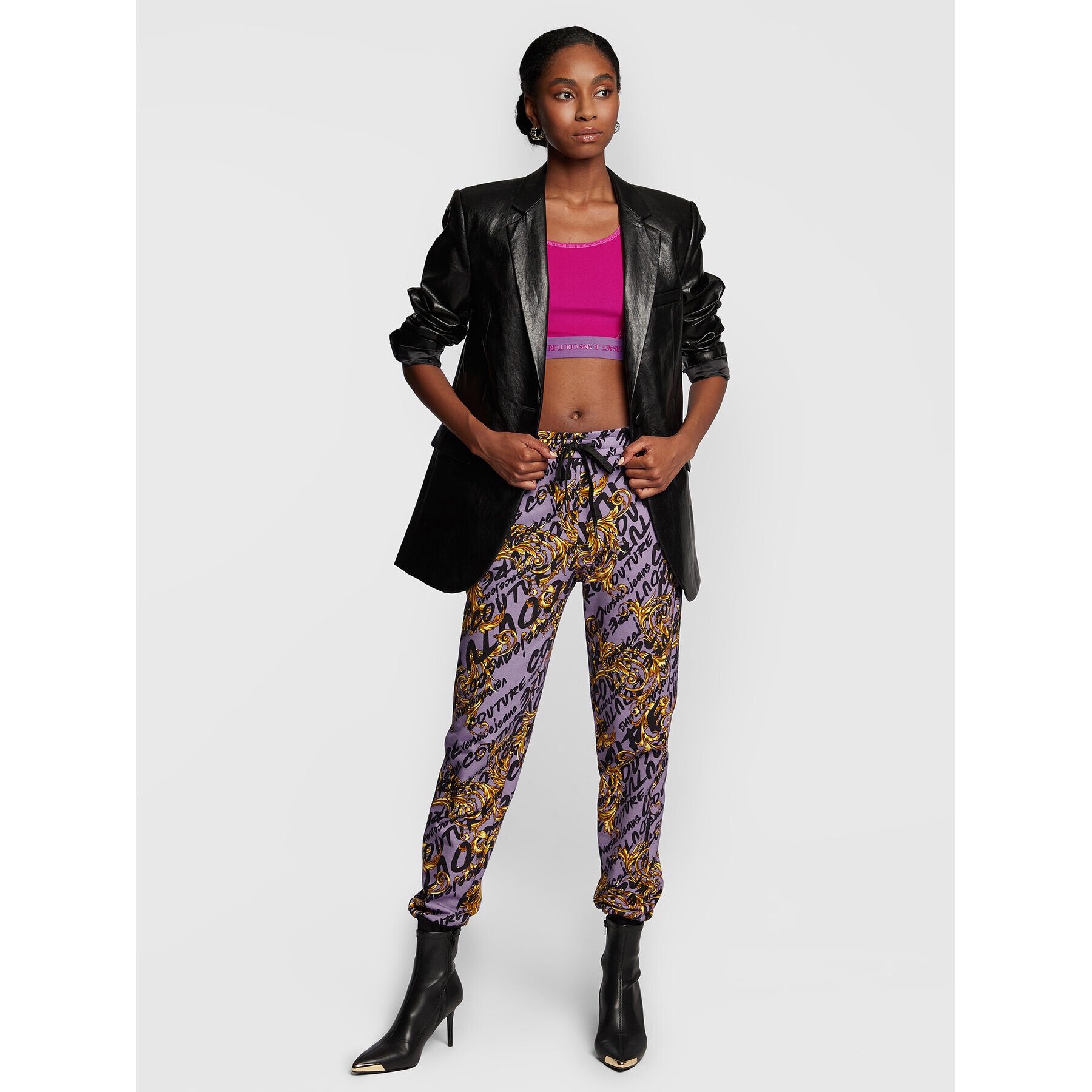 Versace Jeans Couture Сутиен-топ Shiny 73HAM607 Розов - Pepit.bg
