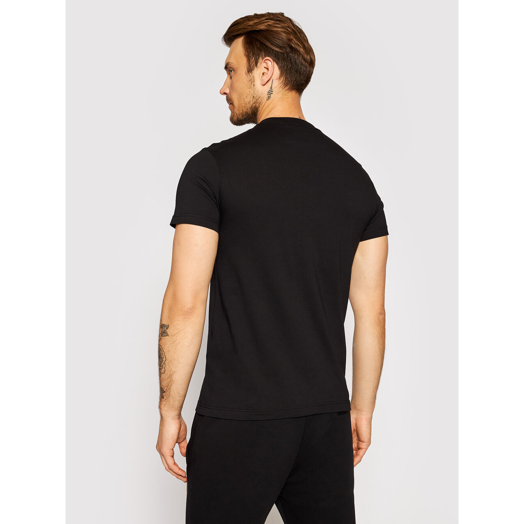 Versace Jeans Couture Тишърт 71GAHT08 Черен Regular Fit - Pepit.bg