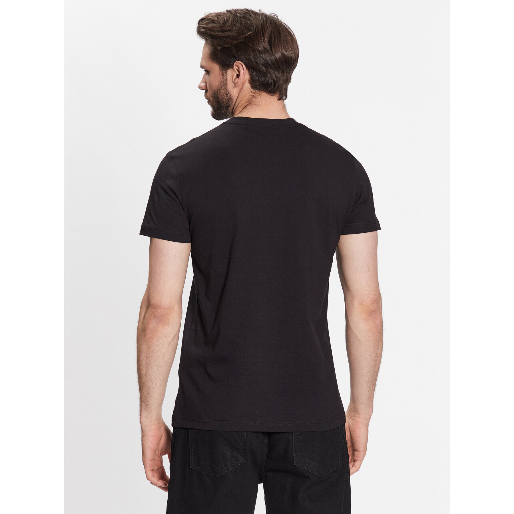 Versace Jeans Couture Тишърт 74GAHF01 Черен Regular Fit - Pepit.bg