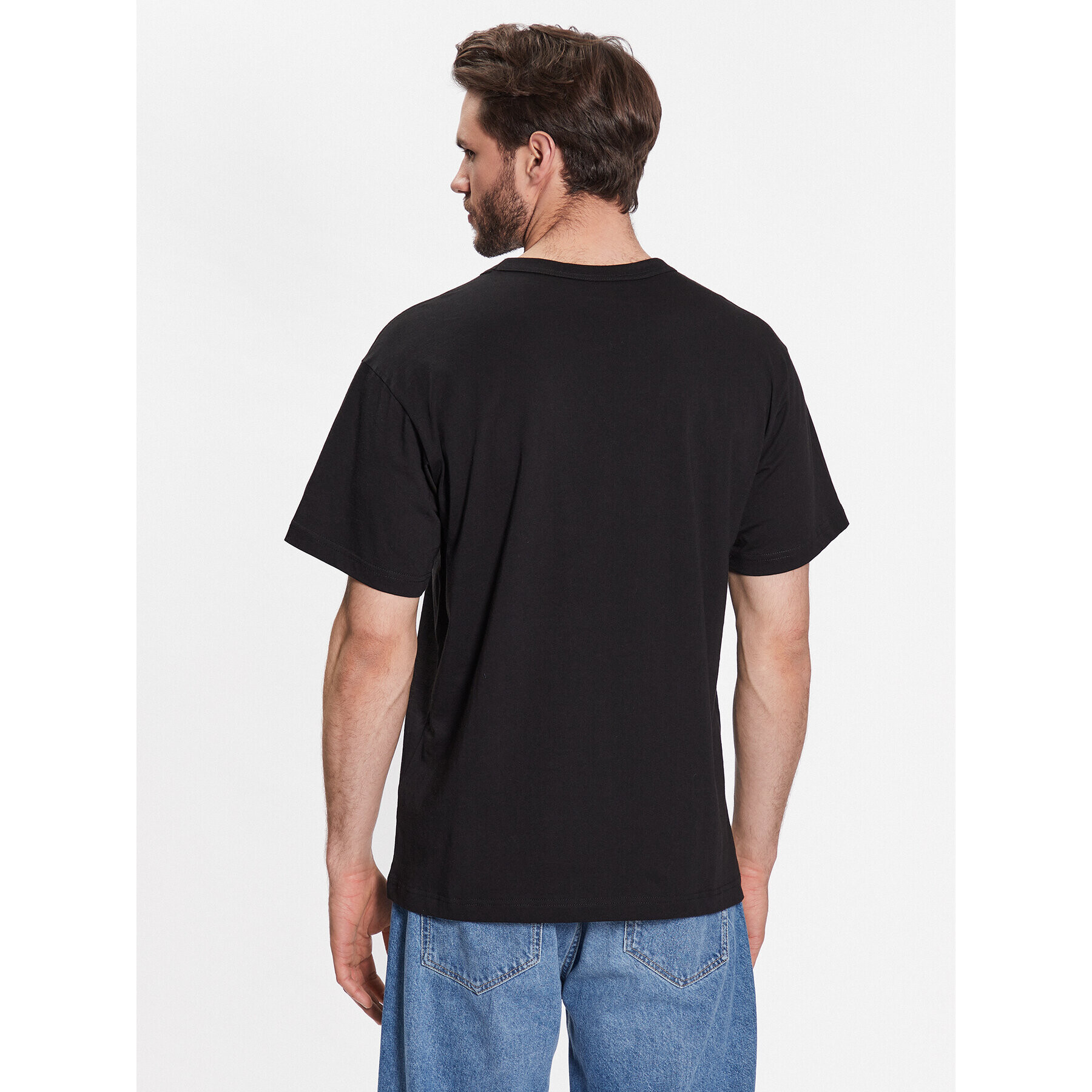 Versace Jeans Couture Тишърт 74GAHI07 Черен Regular Fit - Pepit.bg