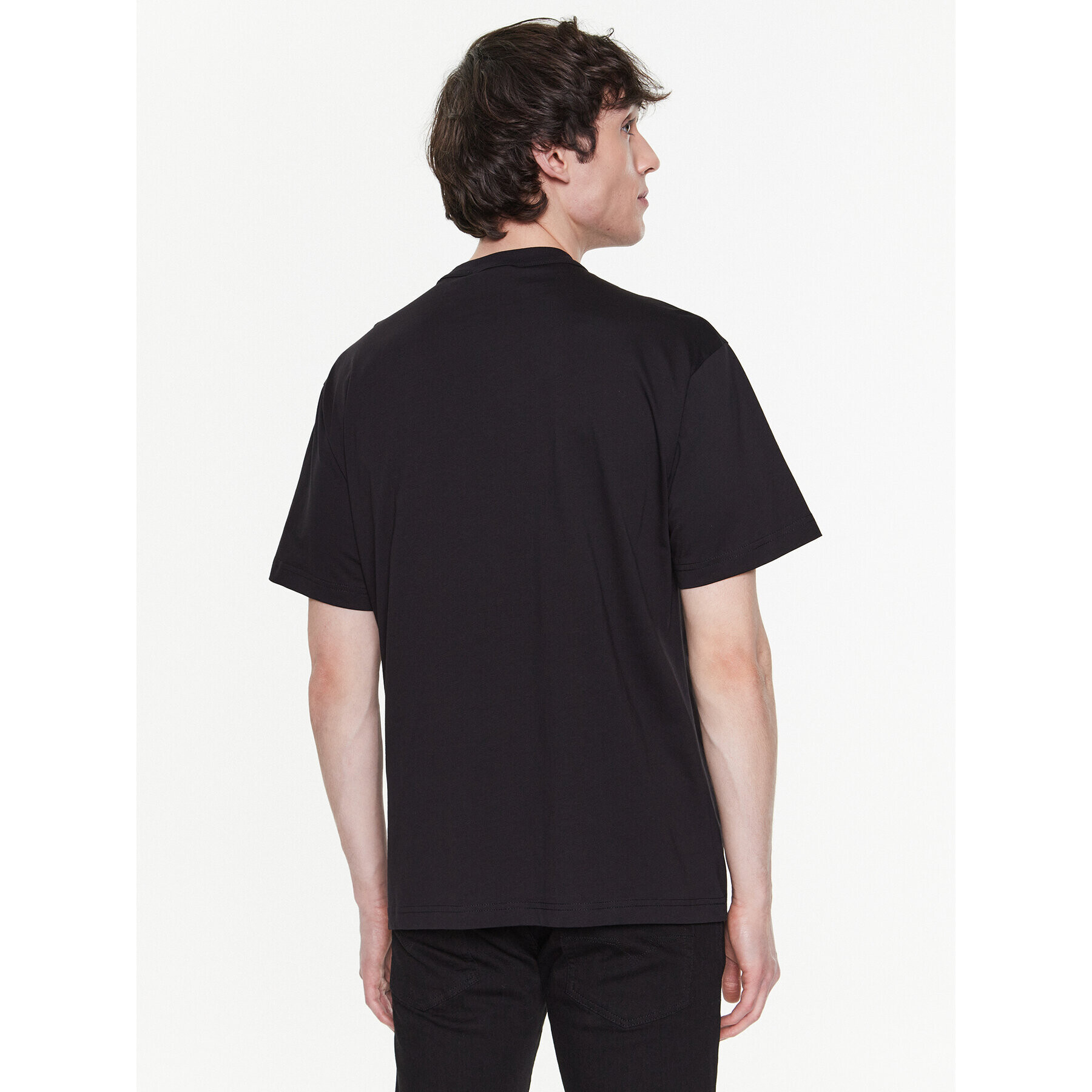 Versace Jeans Couture Тишърт 74GAHT03 Черен Regular Fit - Pepit.bg