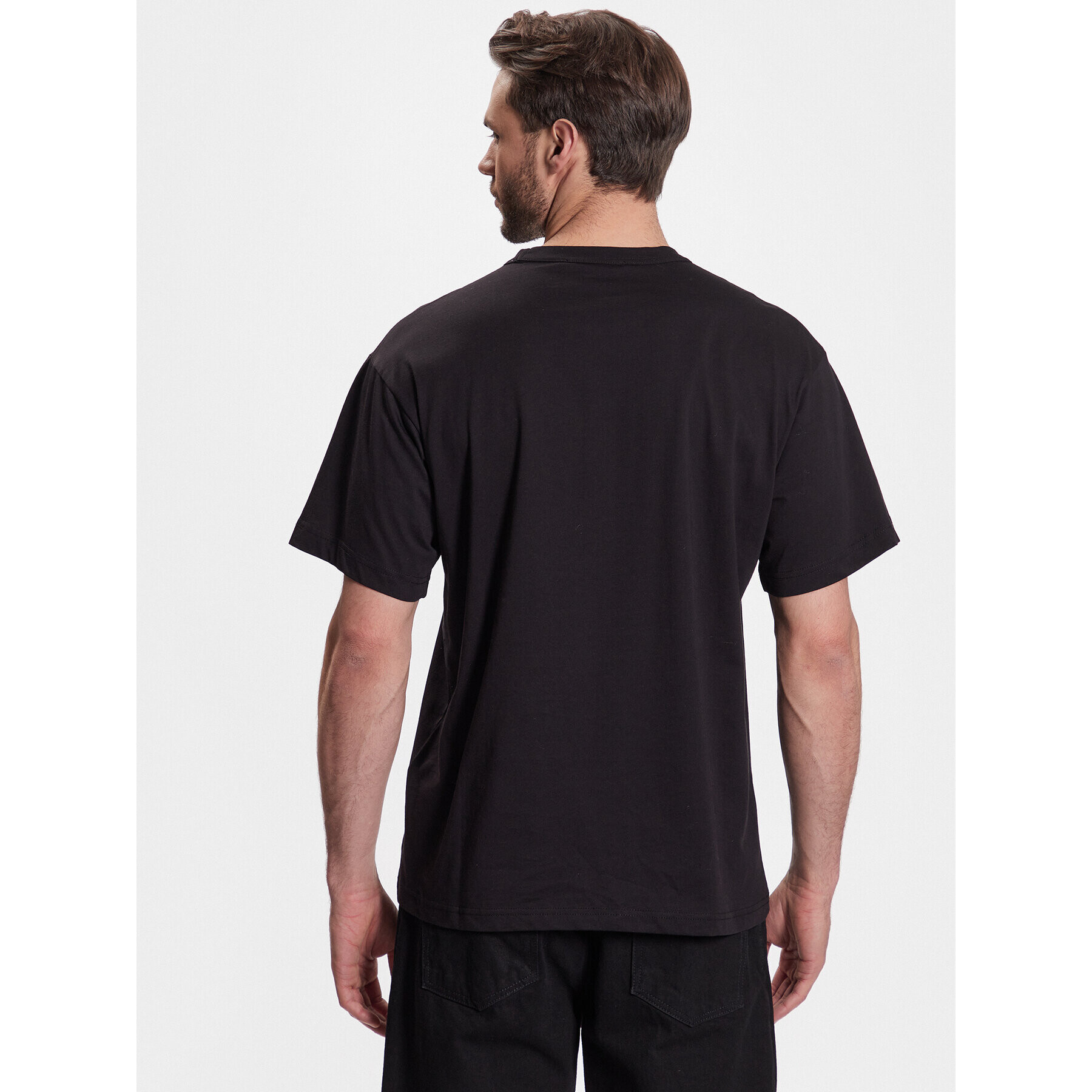 Versace Jeans Couture Тишърт 74GAHT11 Черен Regular Fit - Pepit.bg