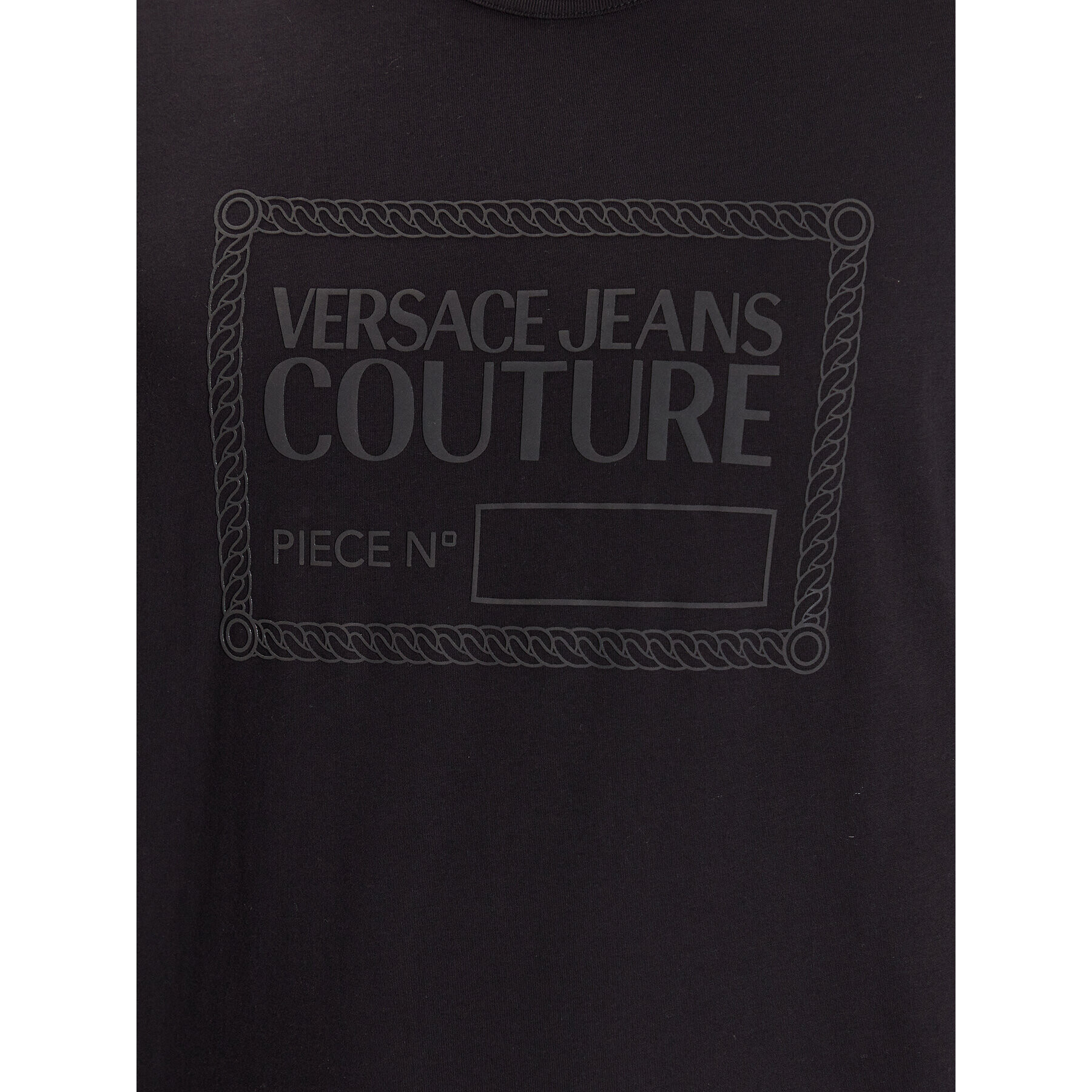 Versace Jeans Couture Тишърт 74GAHT11 Черен Regular Fit - Pepit.bg