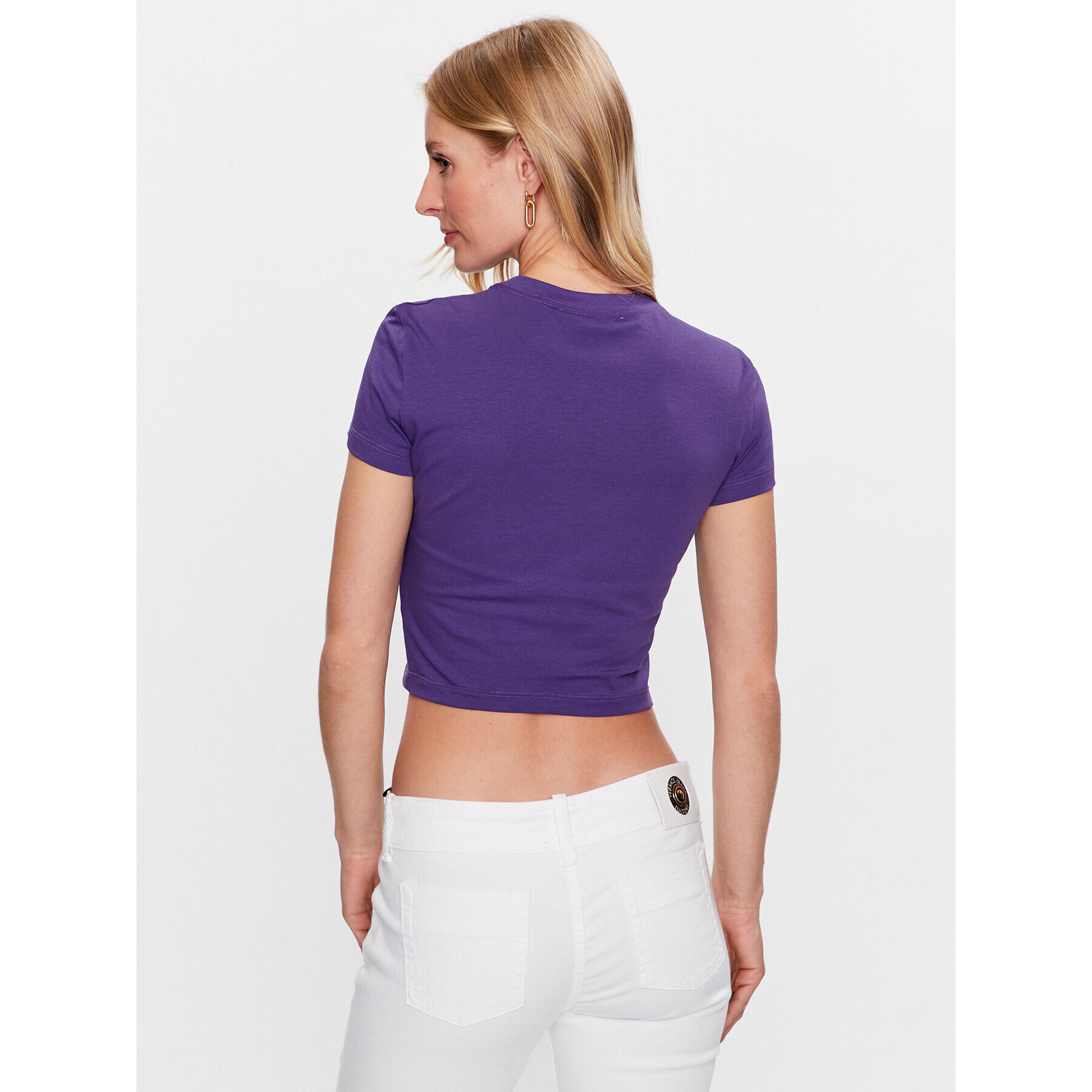 Versace Jeans Couture Тишърт 74HAH602 Виолетов Regular Fit - Pepit.bg