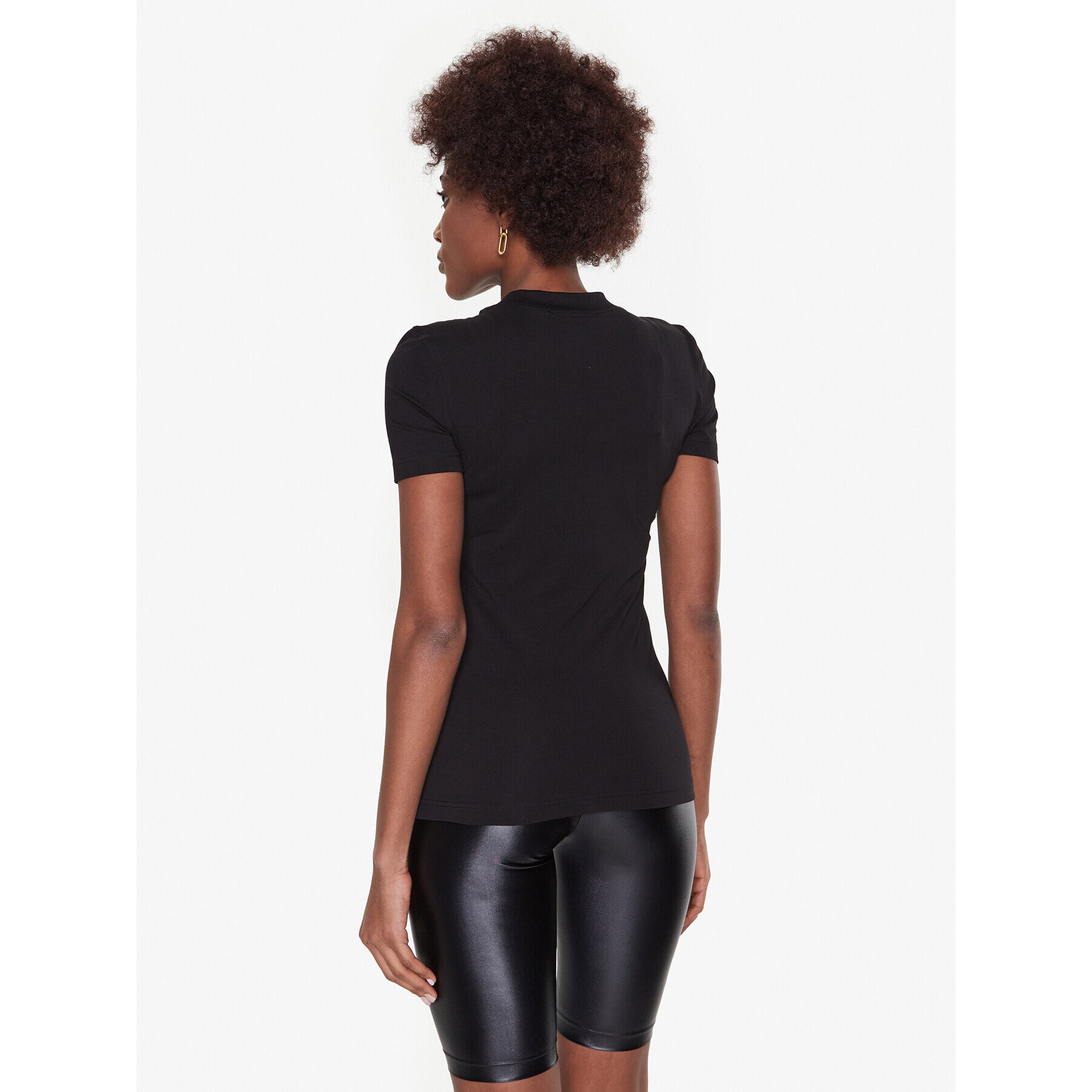 Versace Jeans Couture Тишърт 74HAHT06 Черен Regular Fit - Pepit.bg
