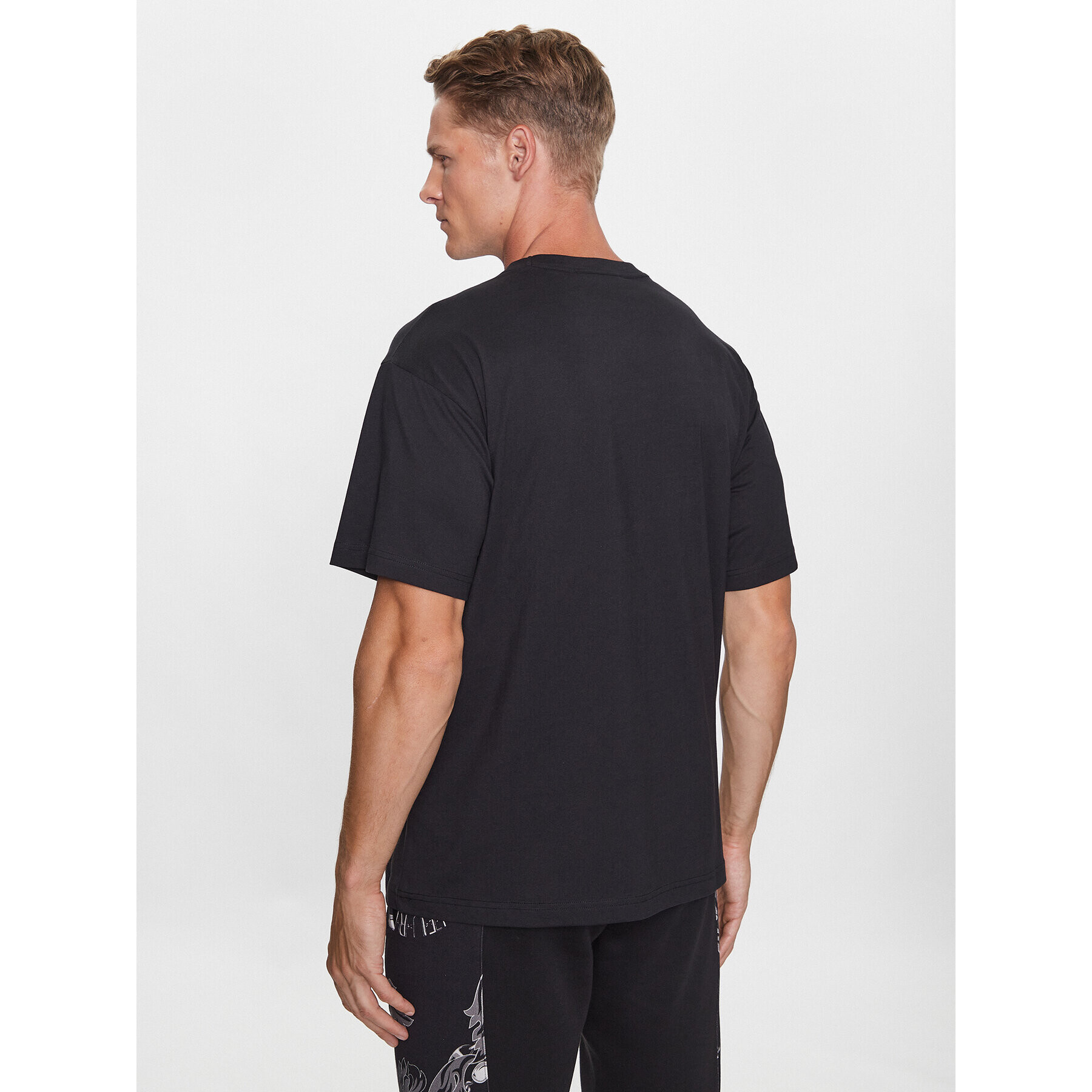 Versace Jeans Couture Тишърт 75GAHE01 Черен Regular Fit - Pepit.bg
