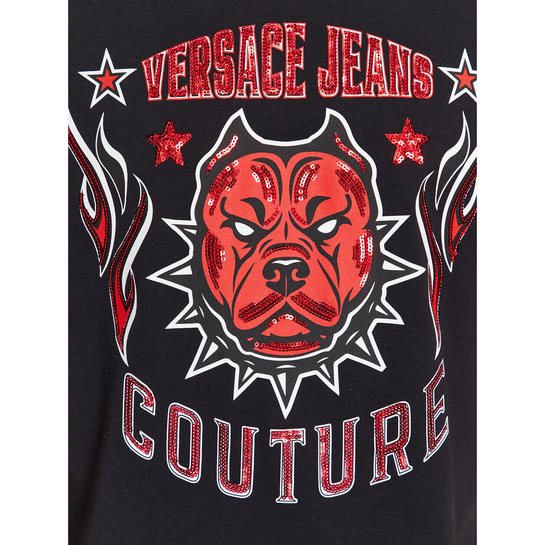Versace Jeans Couture Тишърт 75GAHE04 Черен Regular Fit - Pepit.bg
