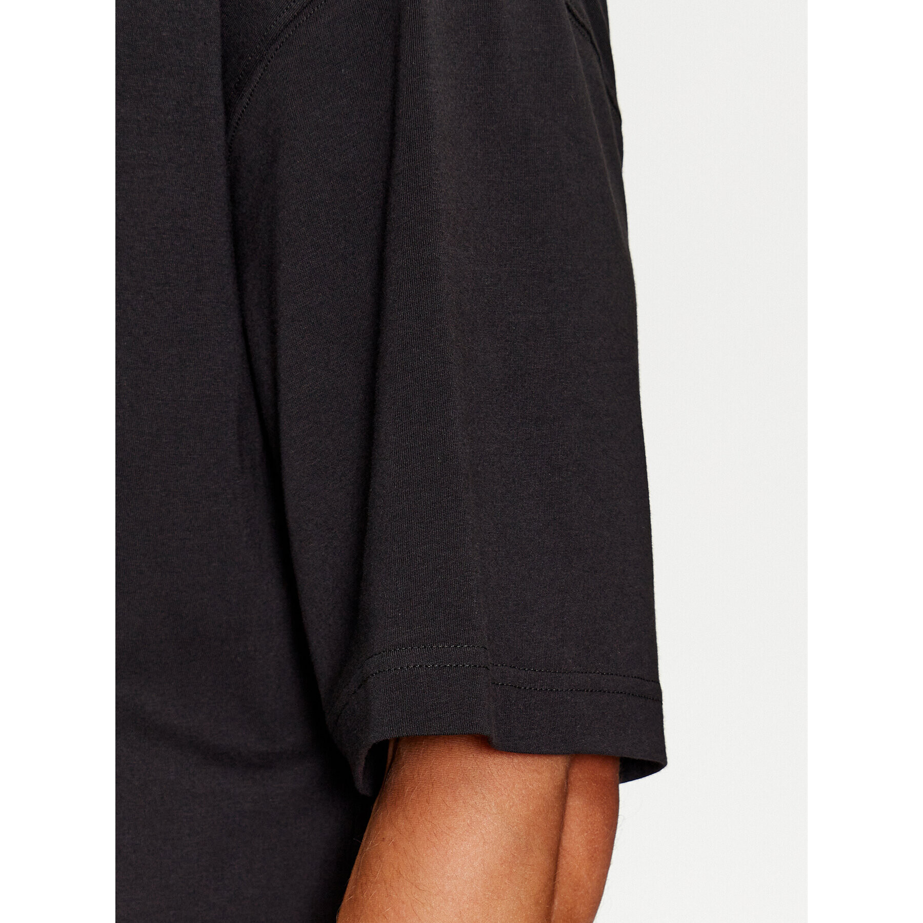Versace Jeans Couture Тишърт 75GAHF05 Черен Oversize - Pepit.bg