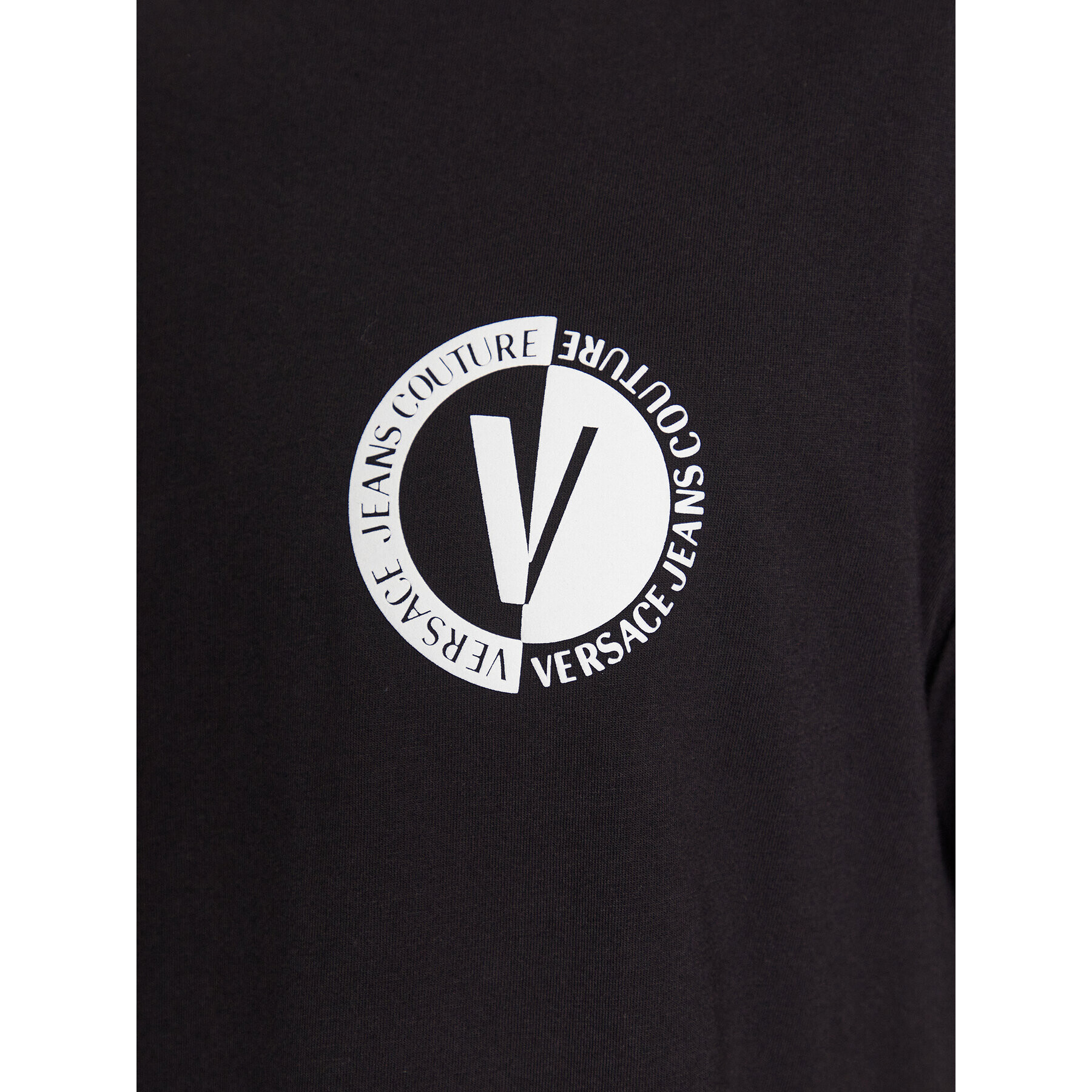 Versace Jeans Couture Тишърт 75GAHG07 Черен Regular Fit - Pepit.bg